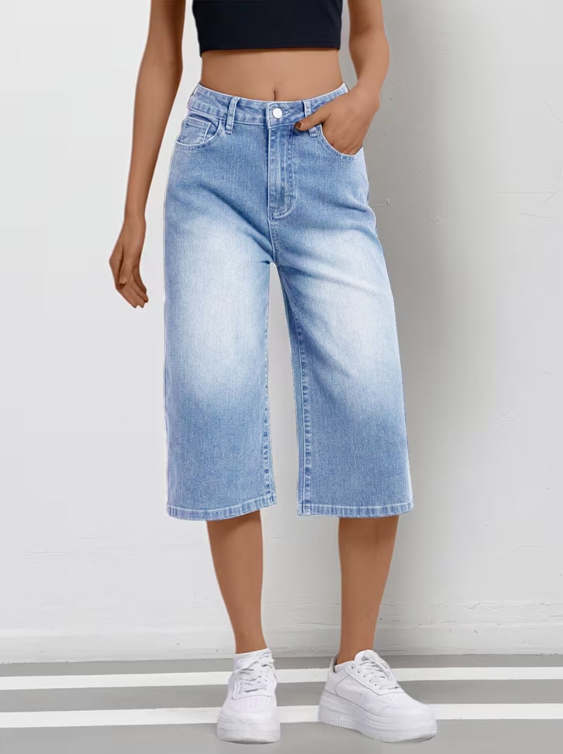 nifty Women Light Blue Capri-picture-15