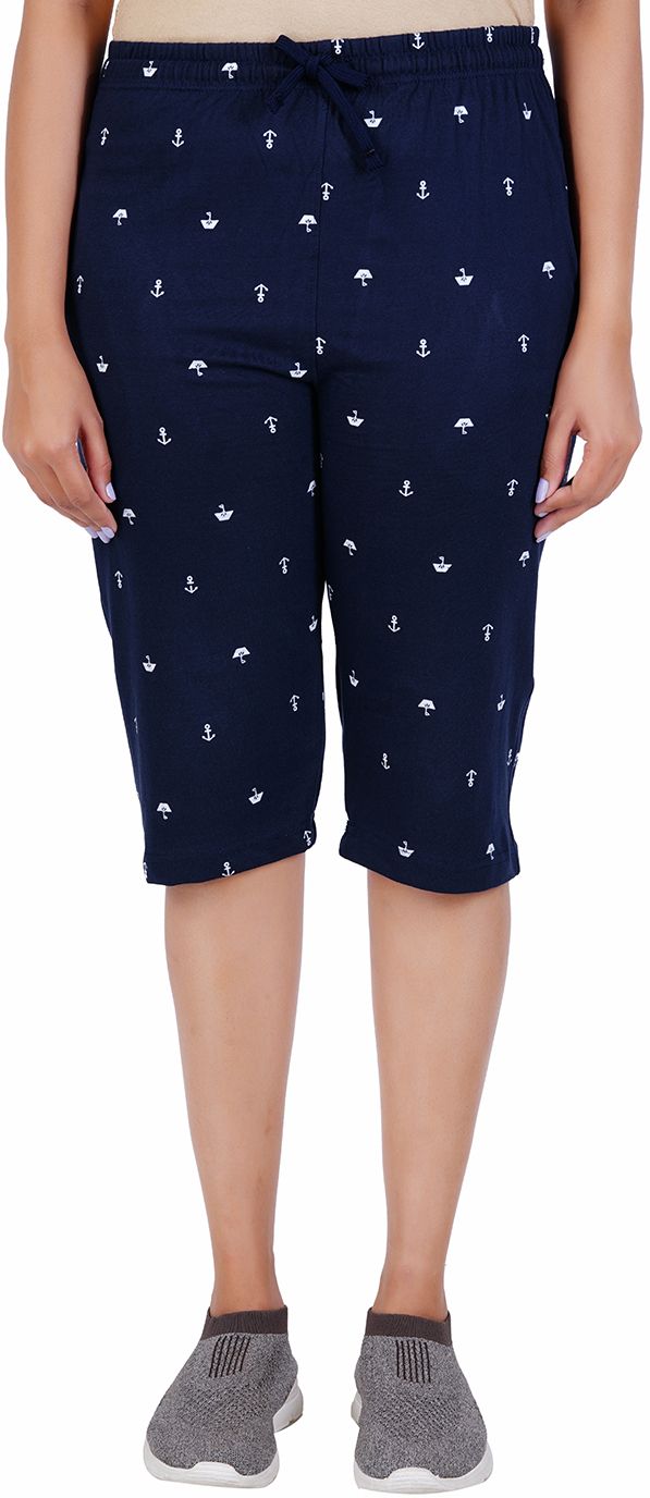 Women Dark Blue Capri-image-23