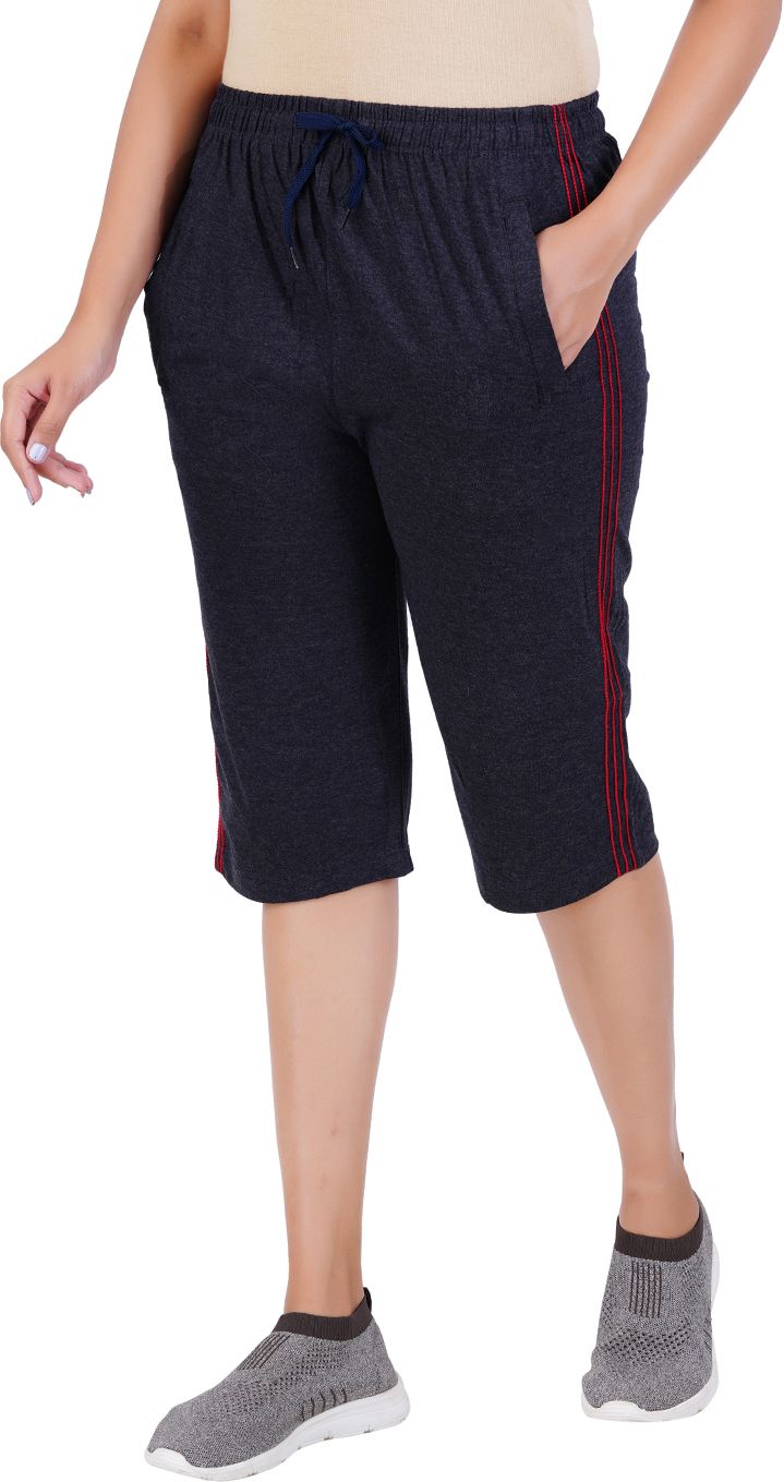 Women Dark Blue Capri