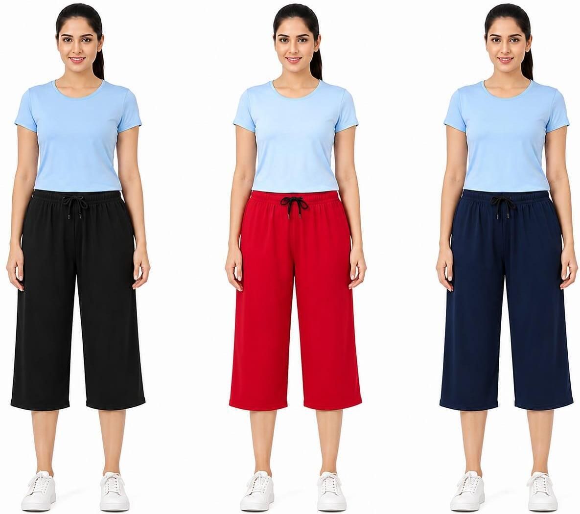 CAPRI Women Black, Red, Blue Capri-image-34