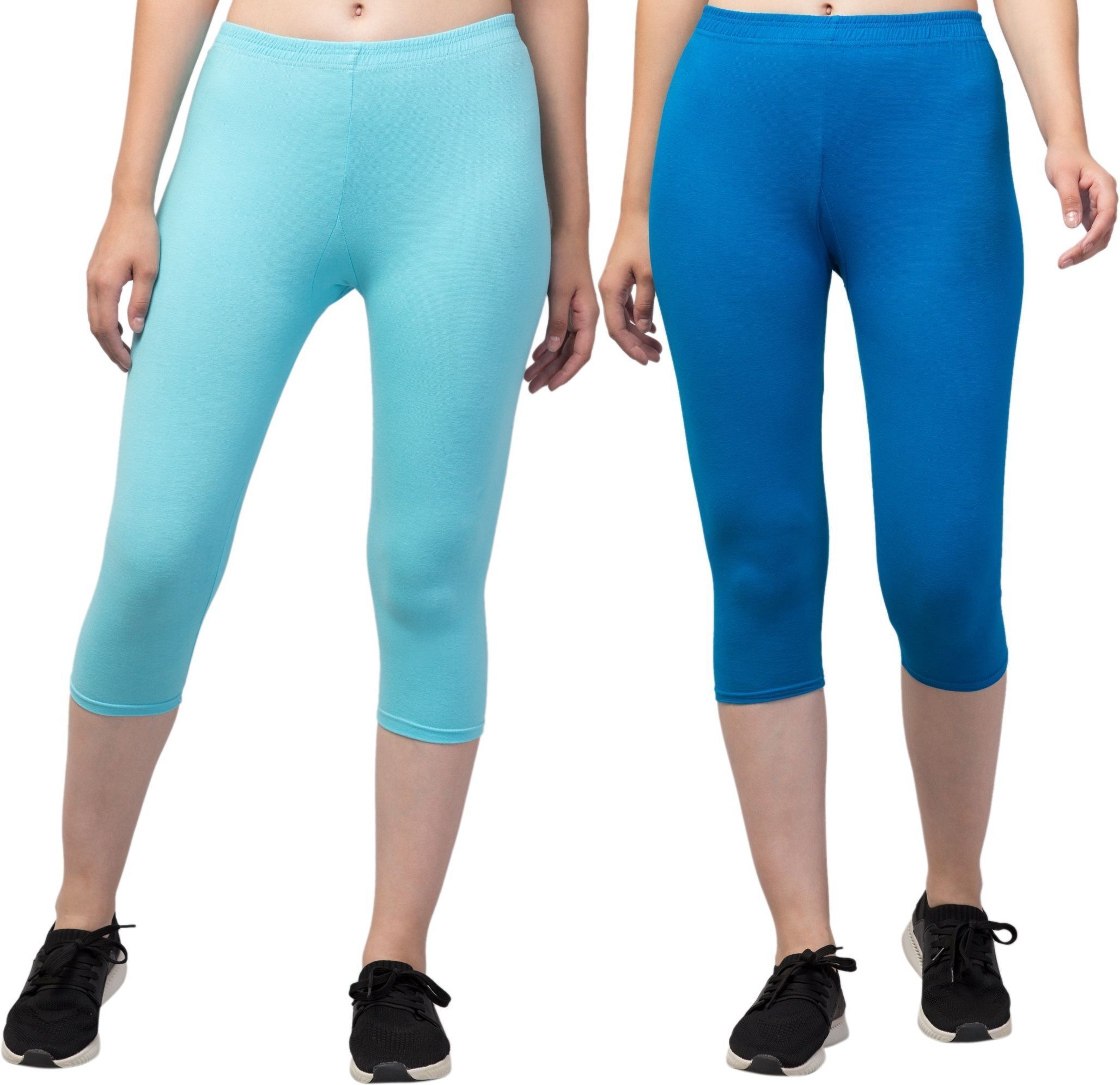 the klowt co Women Light Blue, Blue Capri-picture-22
