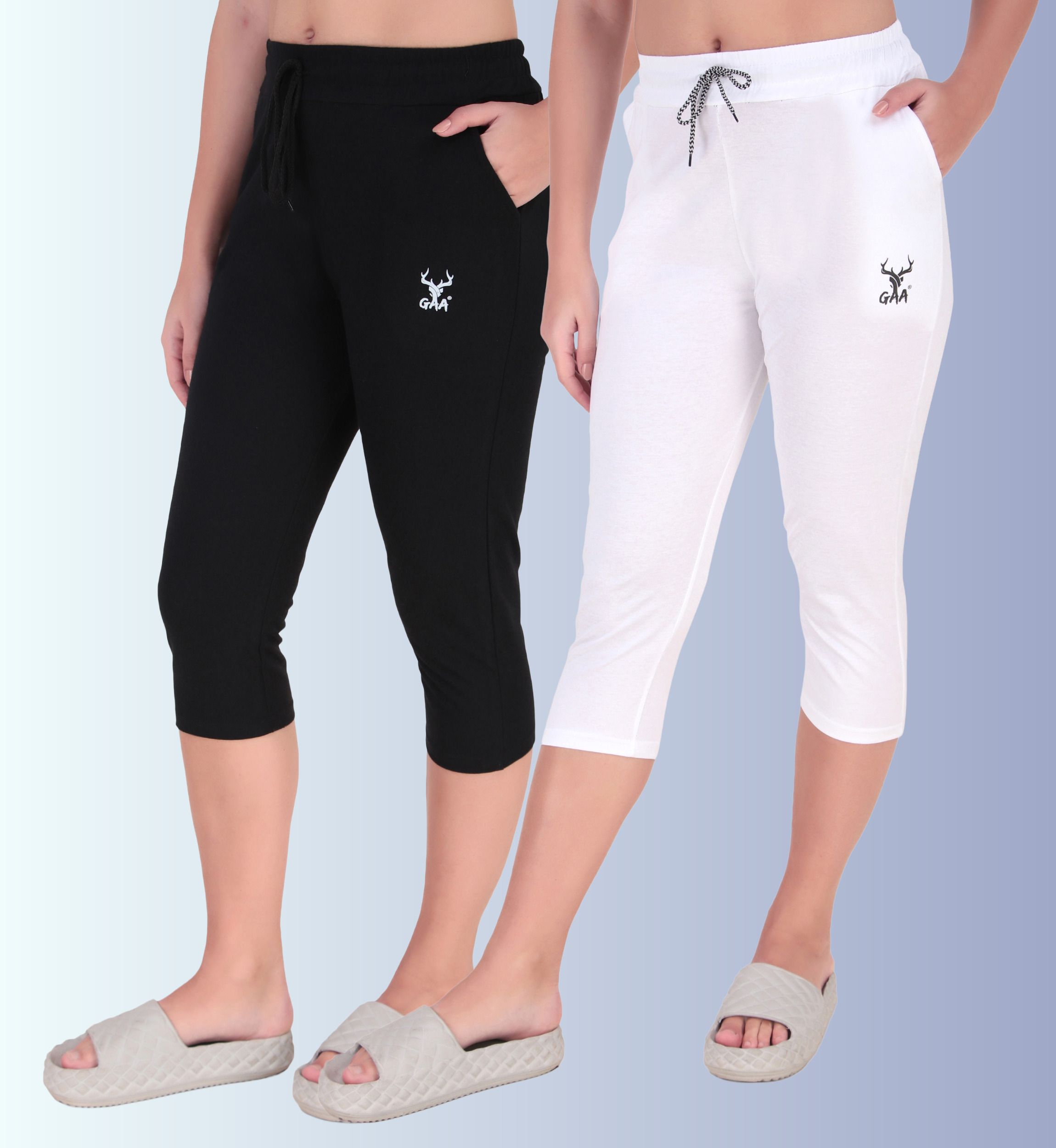 gaa Women Black, White Capri-picture-35