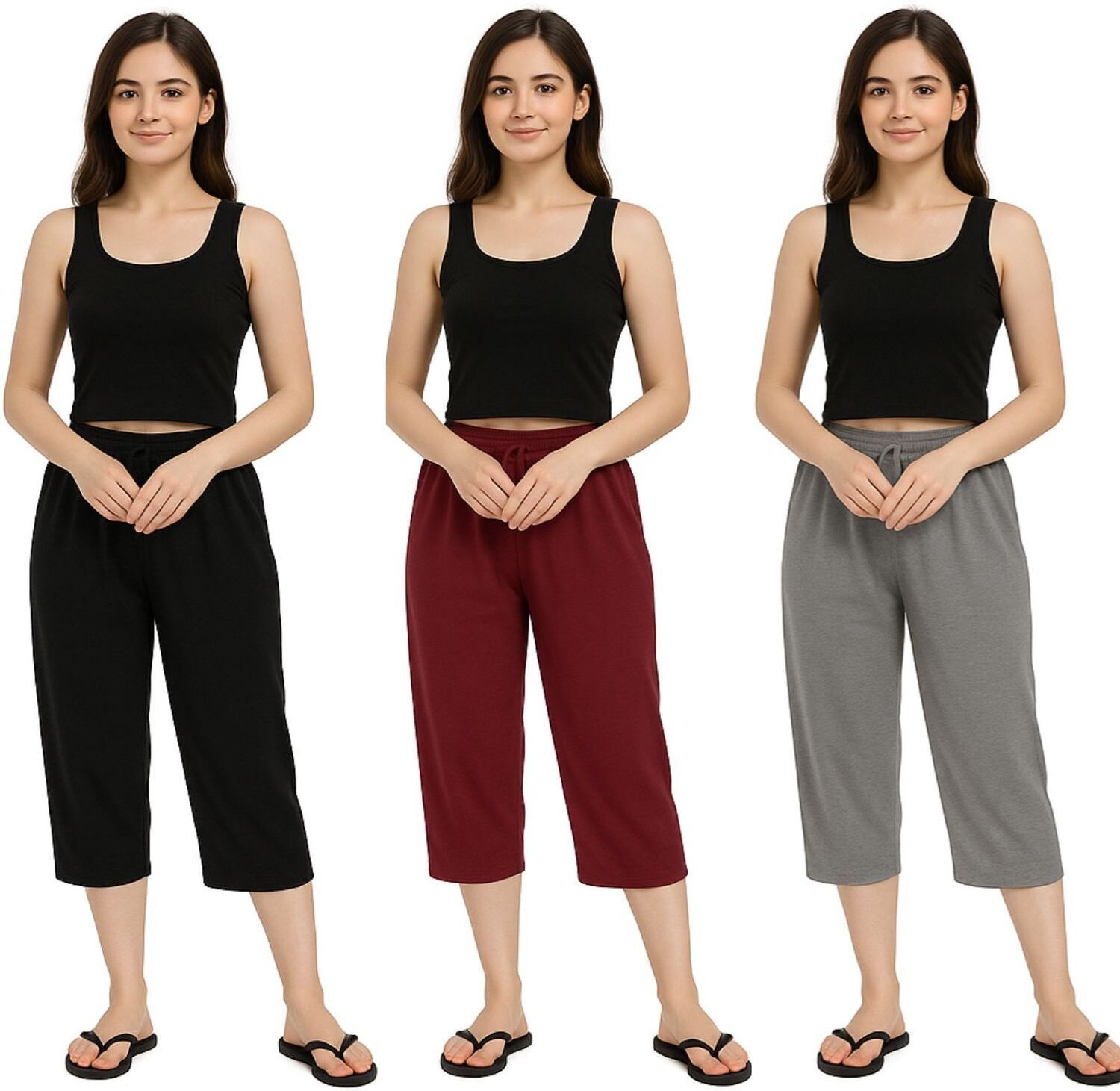 brand flex Women Multicolor Capri-picture-10