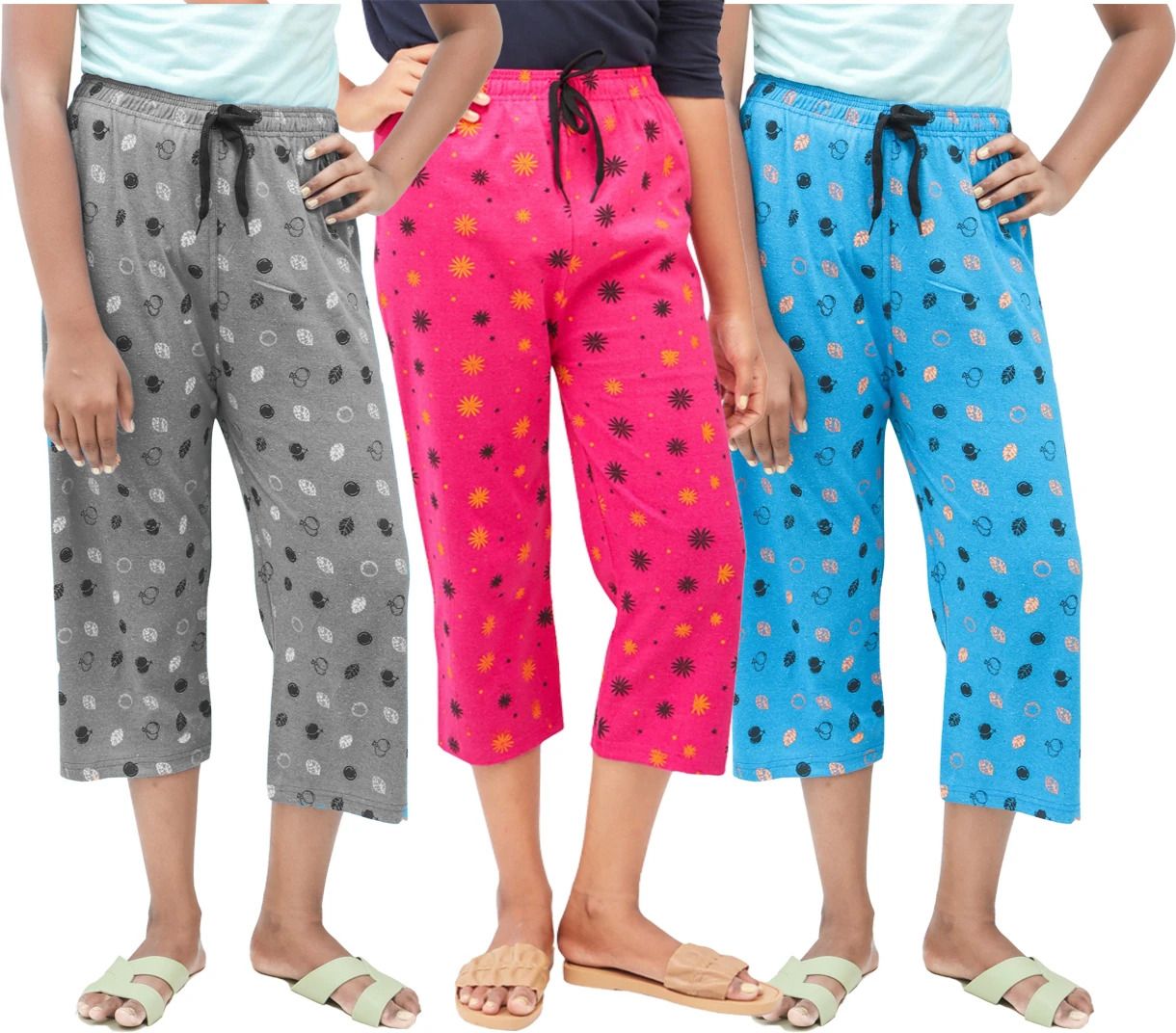 AFRA PRINT CAPRI PANT Women Multicolor Capri-picture-38