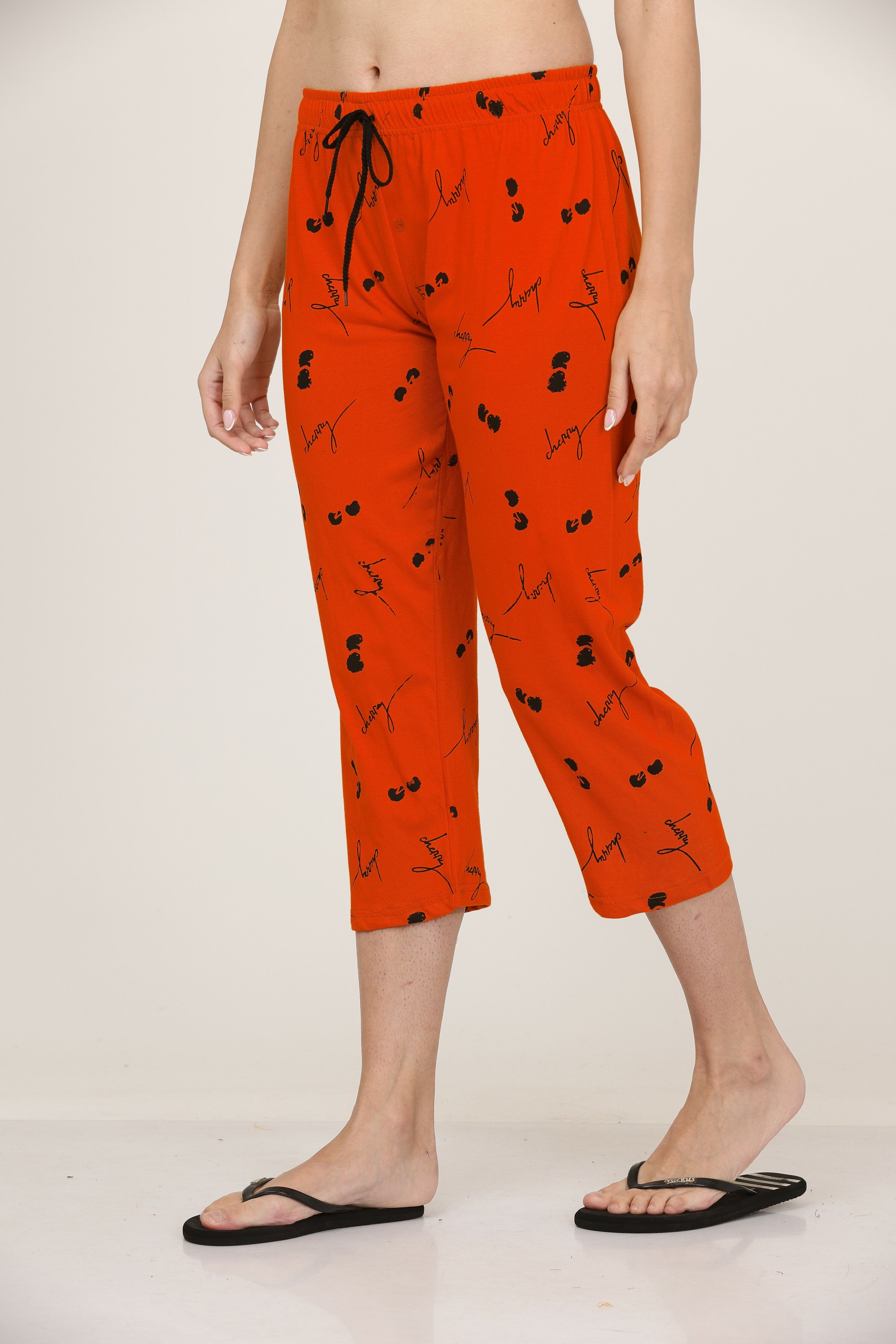 the daspr nation Women Red Capri-picture-28