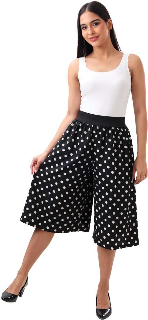 Women’s Folka Printed Capri Pants | Cotton Blend Wide Leg Capri for Women Women Multicolor Capri