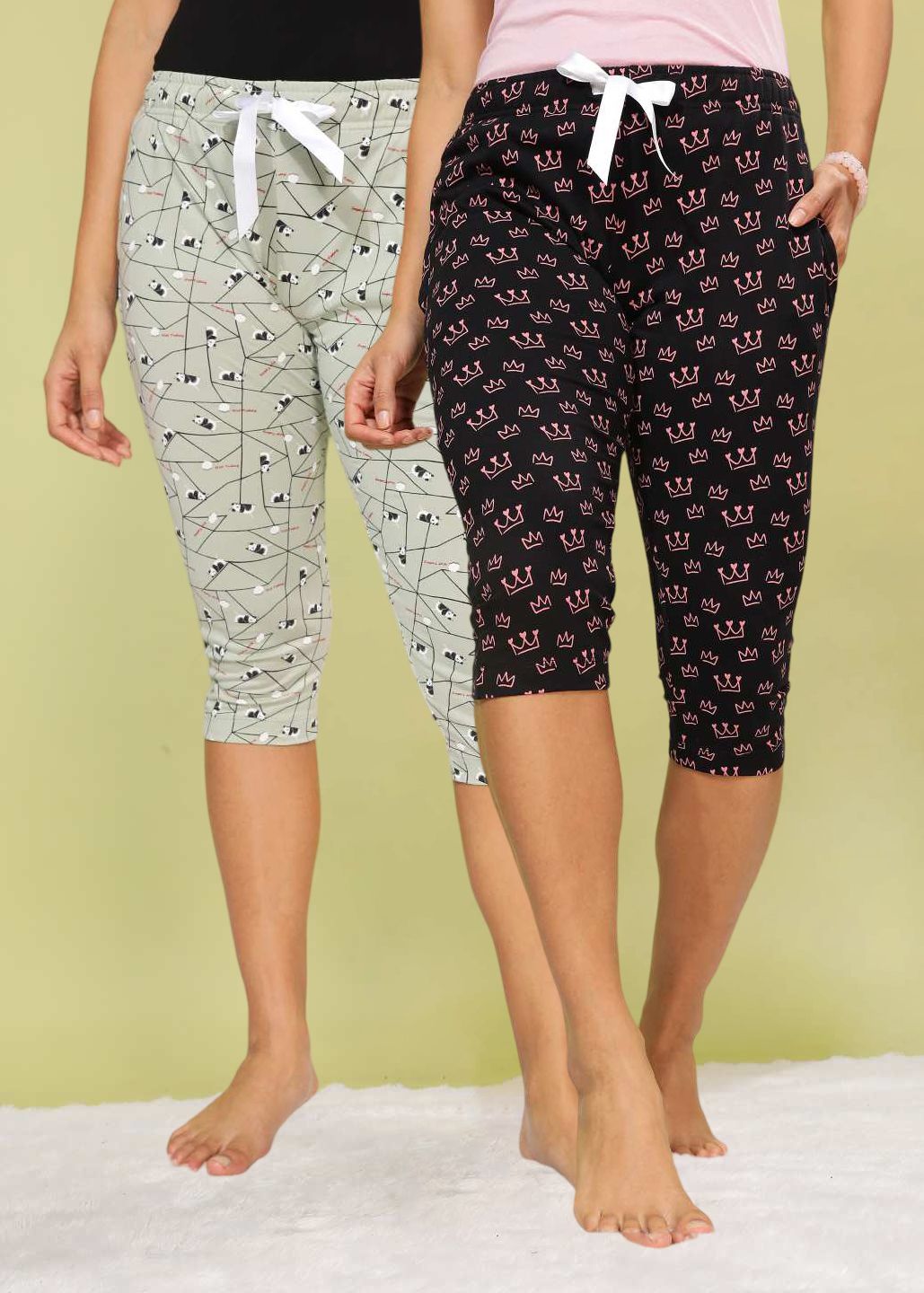 Women Multicolor Capri-image-7
