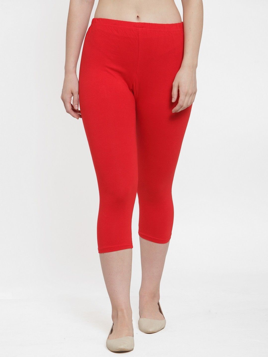 klowtcotrend Women Red Capri-picture-1