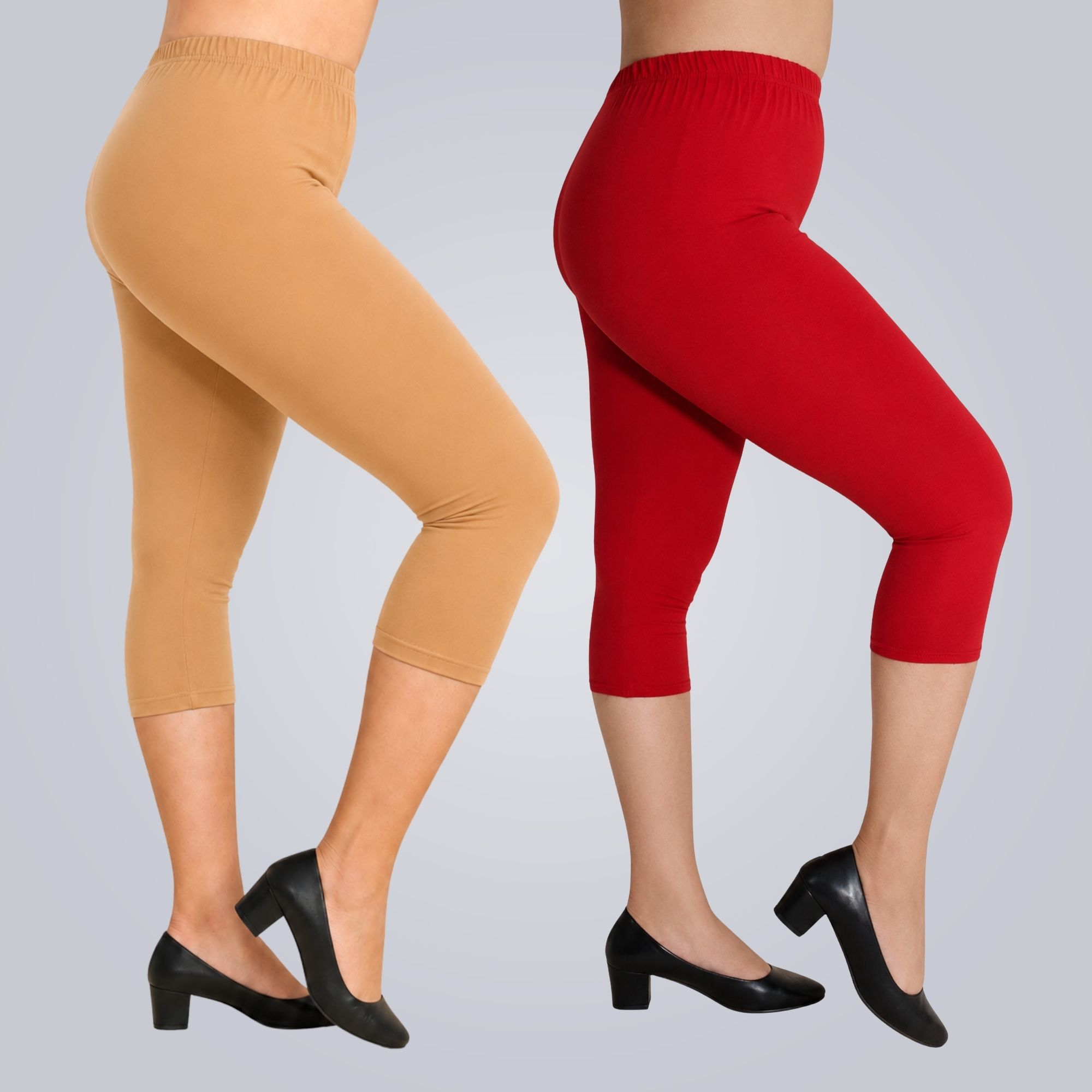 hm hubb Women's Cotton Capri Combo Pack of 2 Women Multicolor Capri-picture-30