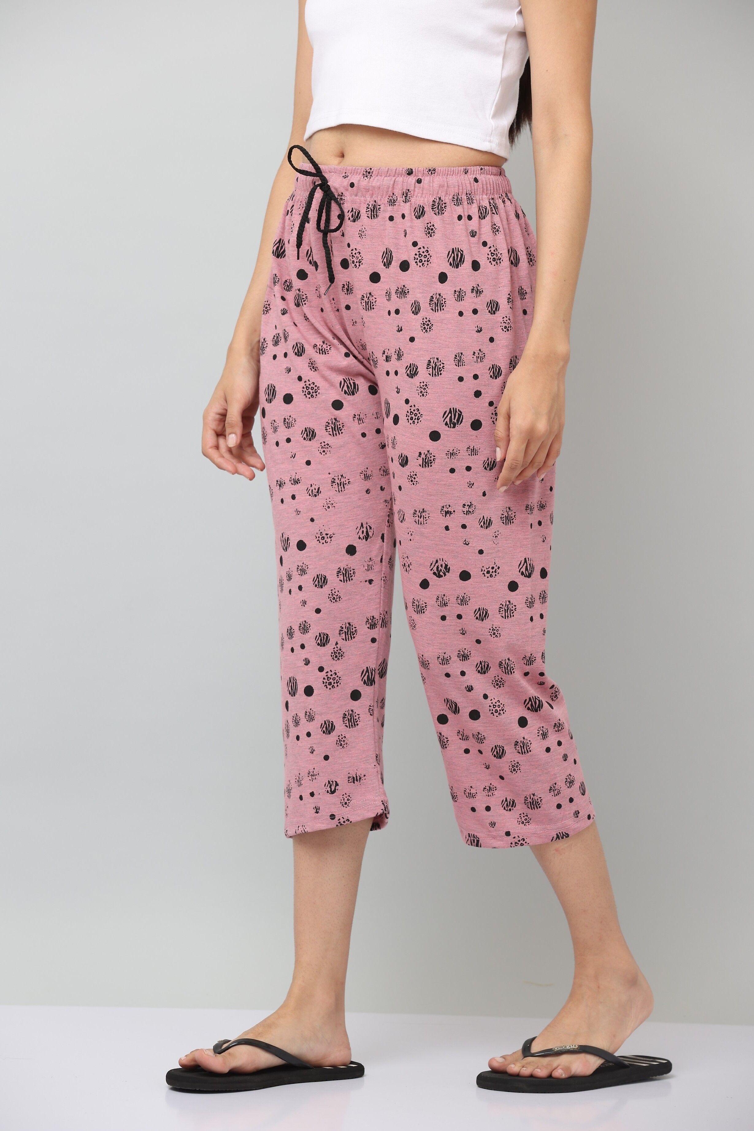 the daspr nation Women Purple Capri-picture-15