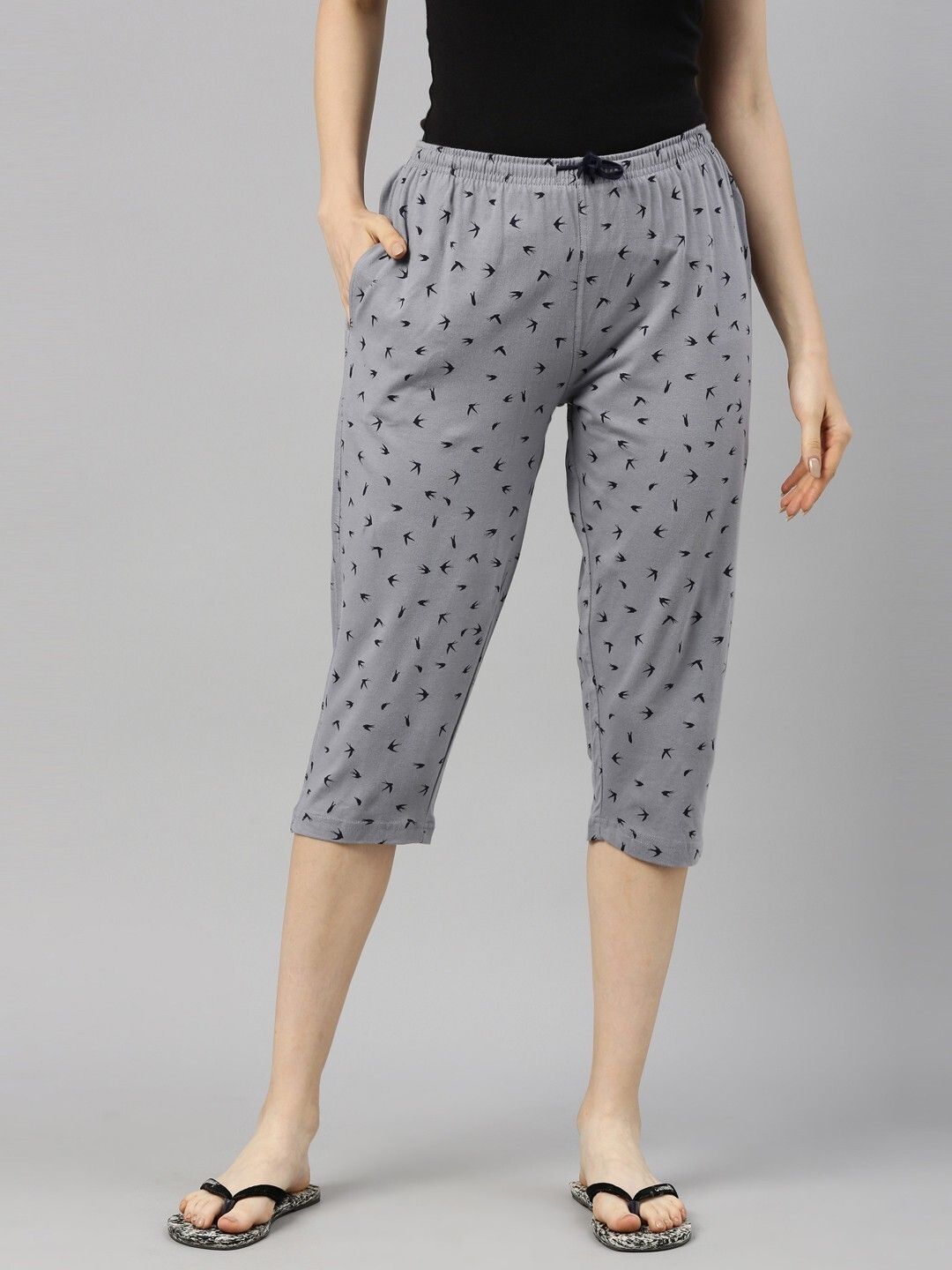 kryptic Women Grey Capri-picture-11
