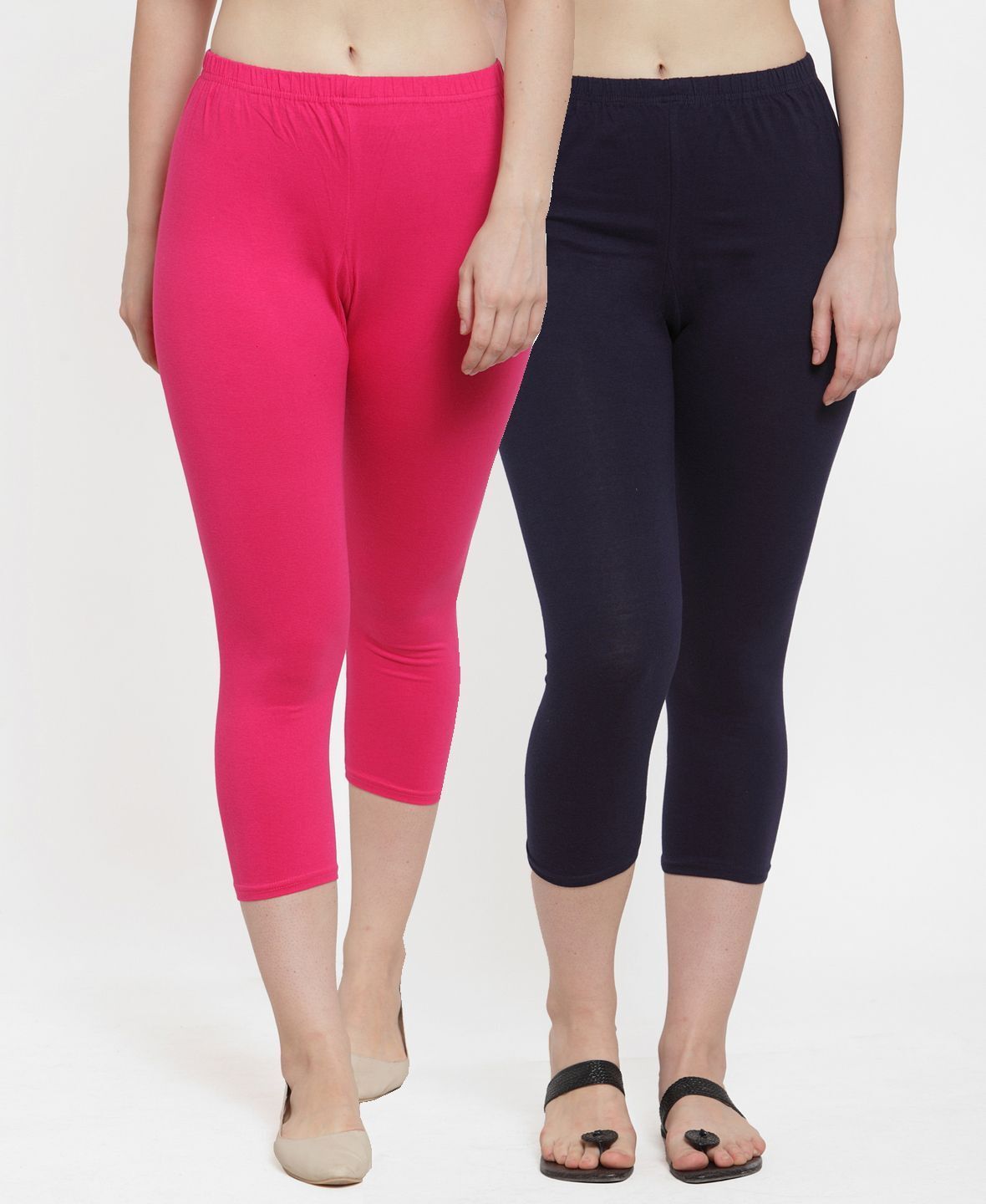 bamboo breeze Women Pink, Dark Blue Capri-picture-42