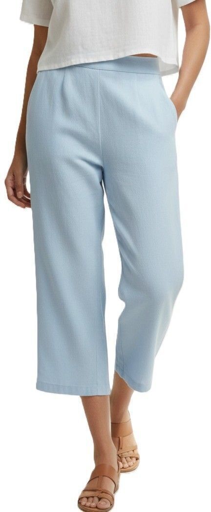 Cotton Capri Women Blue Capri