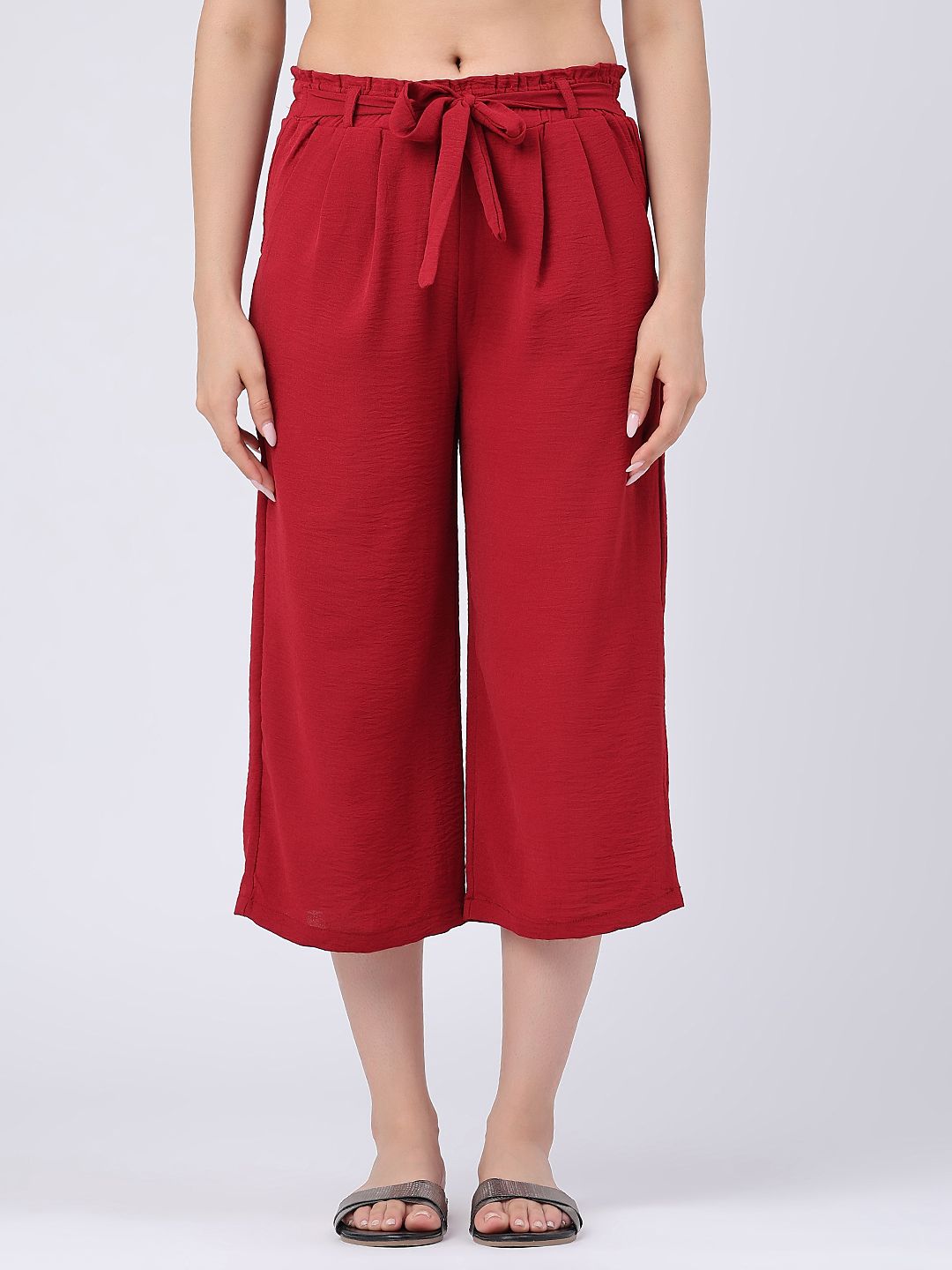 v-mart Women Maroon Capri-picture-13