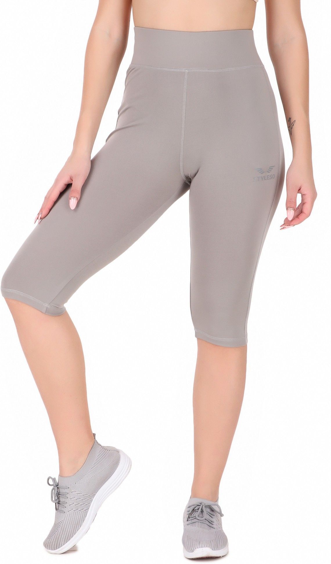 Women Grey Capri-image-30