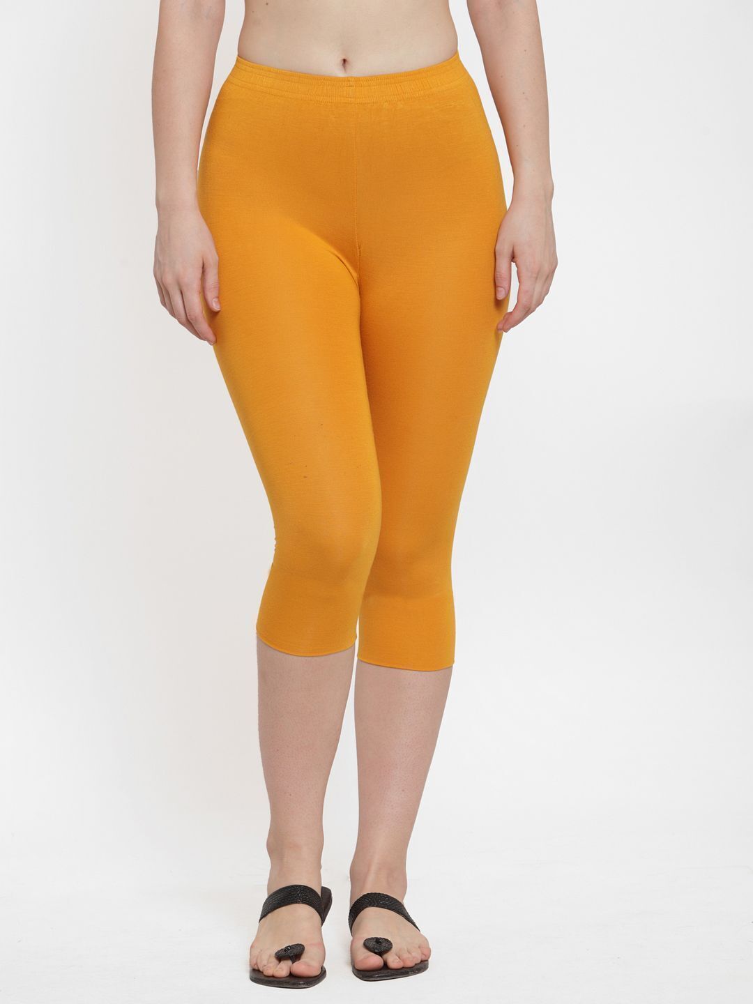 bamboo breeze Women Gold Capri-picture-31
