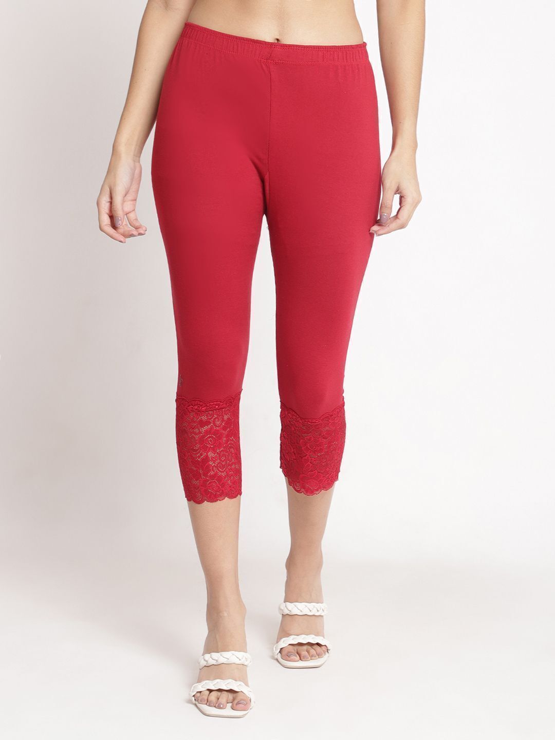 bamboo breeze Women Maroon Capri-picture-21