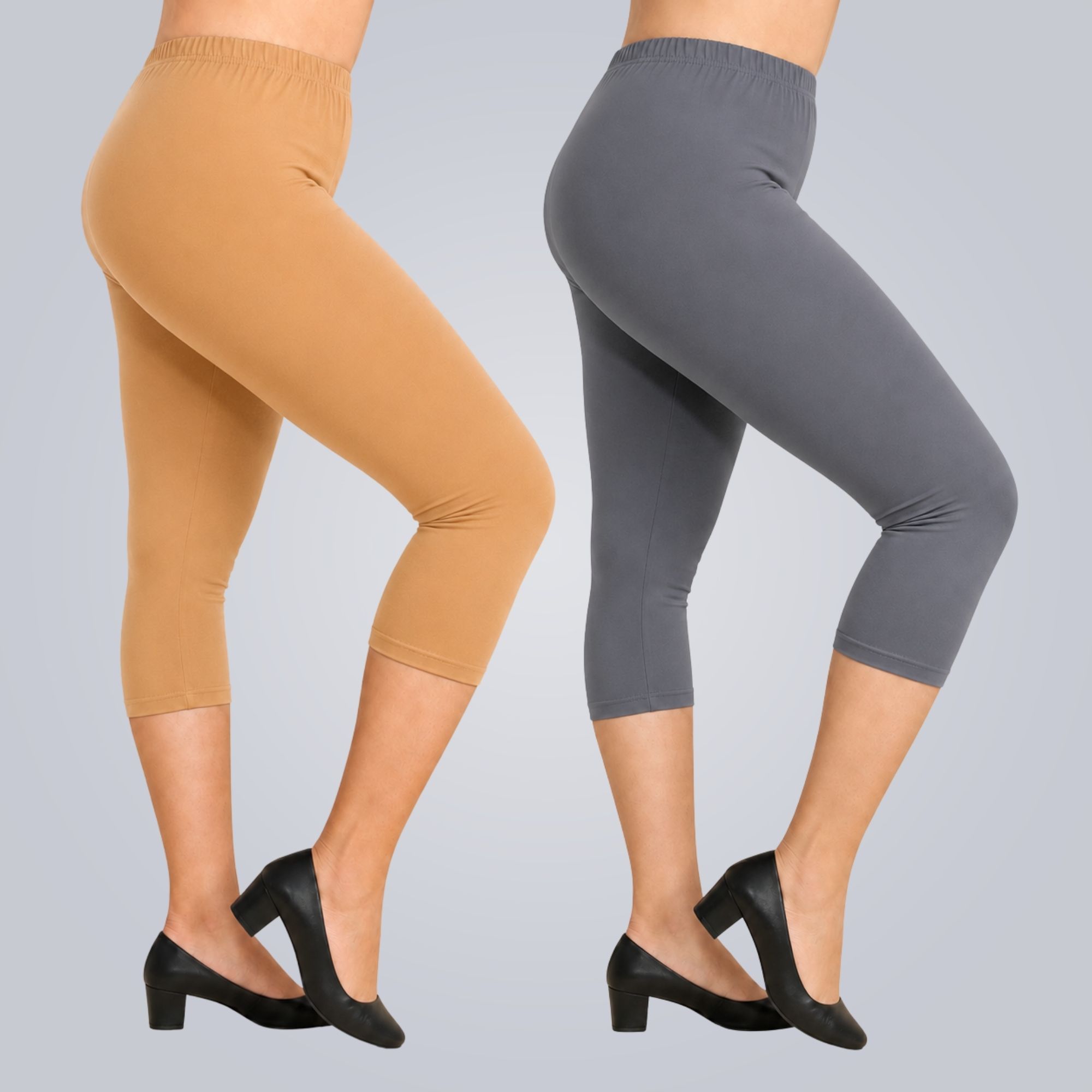 hm hubb Women's Cotton Capri Combo Pack of 2 Women Multicolor Capri-picture-31