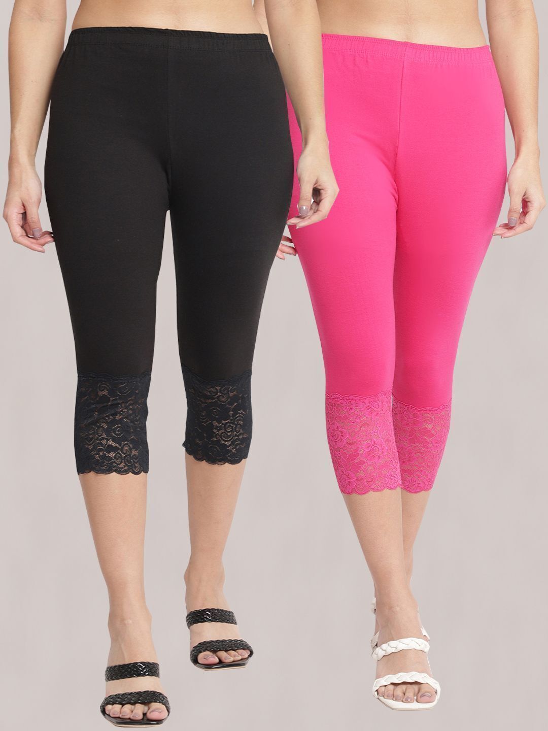 bamboo breeze Women Black, Pink Capri-picture-28