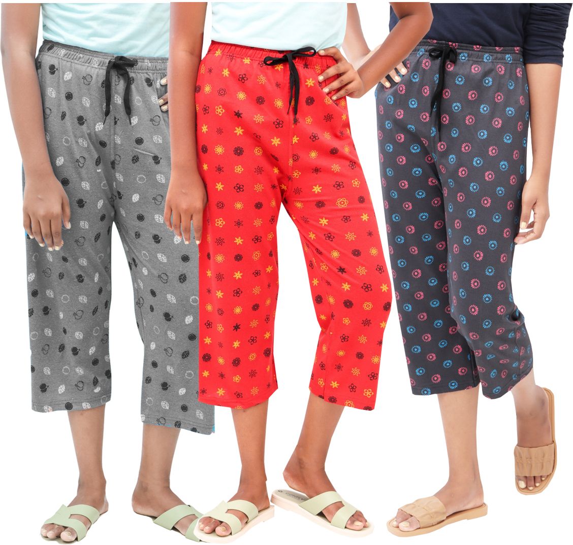 AFRA PRINT CAPRI PANT Women Multicolor Capri-picture-25