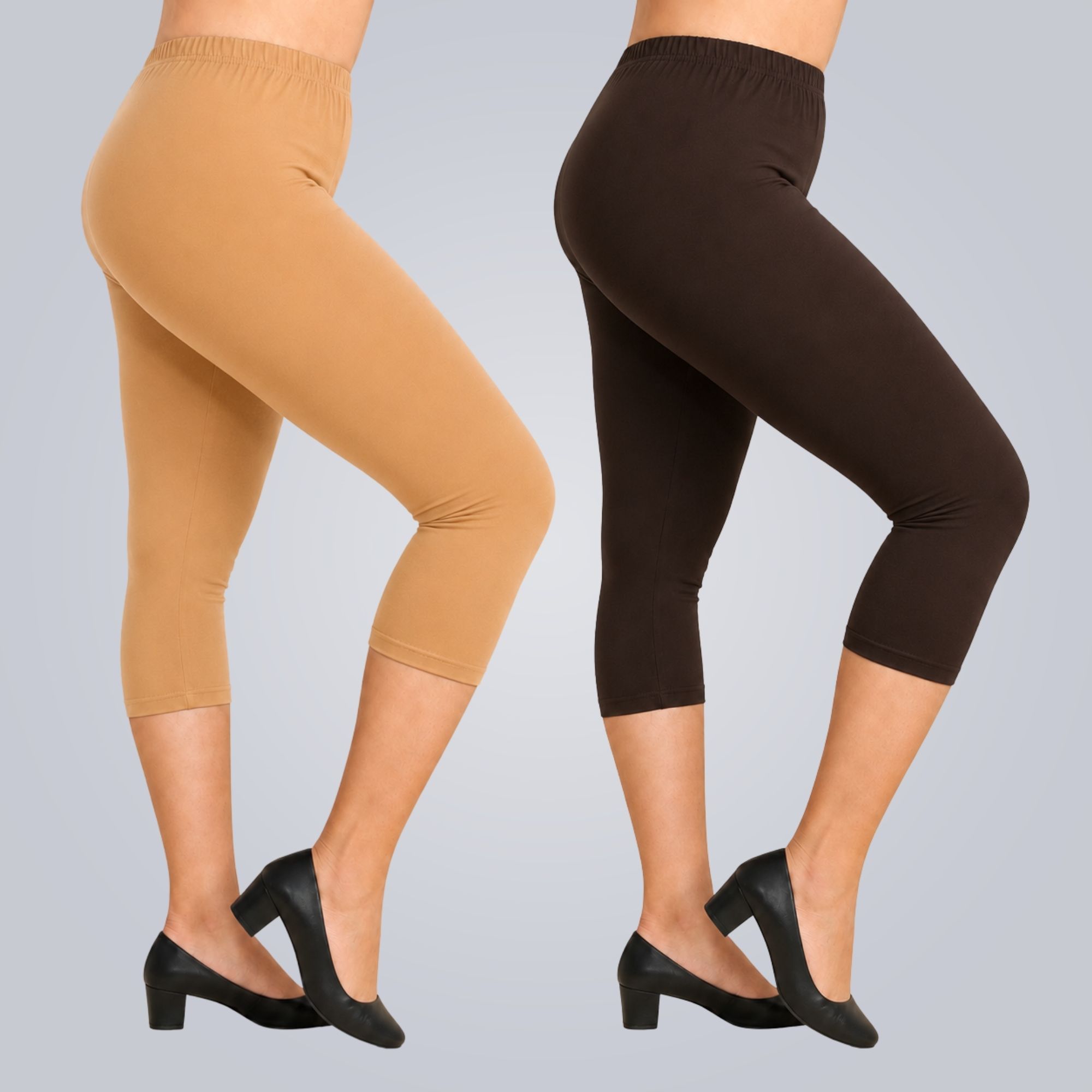 hm hubb Women's Cotton Capri Combo Pack of 2 Women Multicolor Capri-picture-45