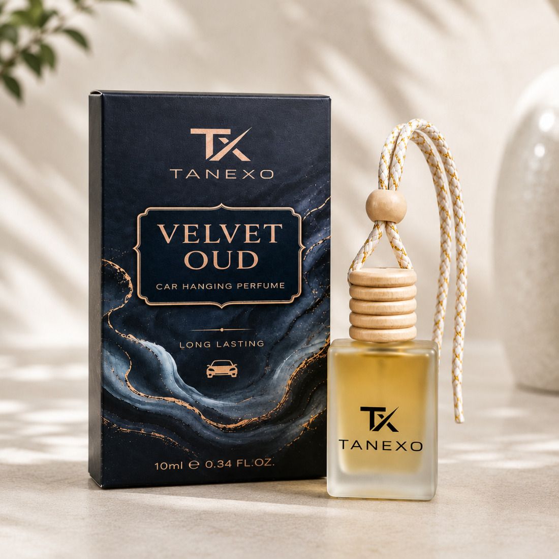 Velvet Oud Car Hanging Perfume 10ml Long Lasting Car Air Freshener Hanging long lasting premium car fragrance Air Purifier-image-5
