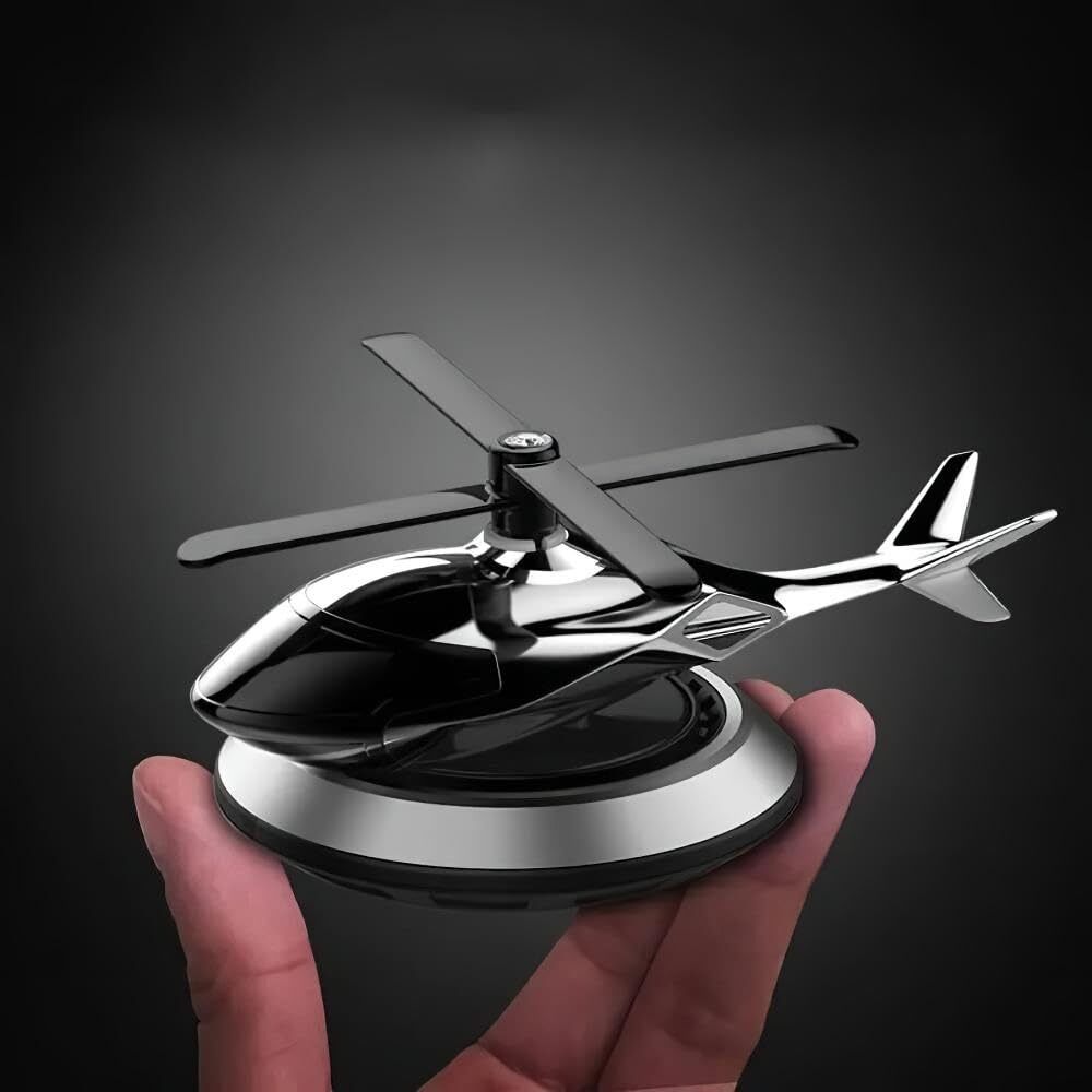 dream dzire Aroma Diffuser Aroma Oil Solar Powered grey Helicopter for Car Accessories for Dashboard with Aroma Diffuser-picture-23