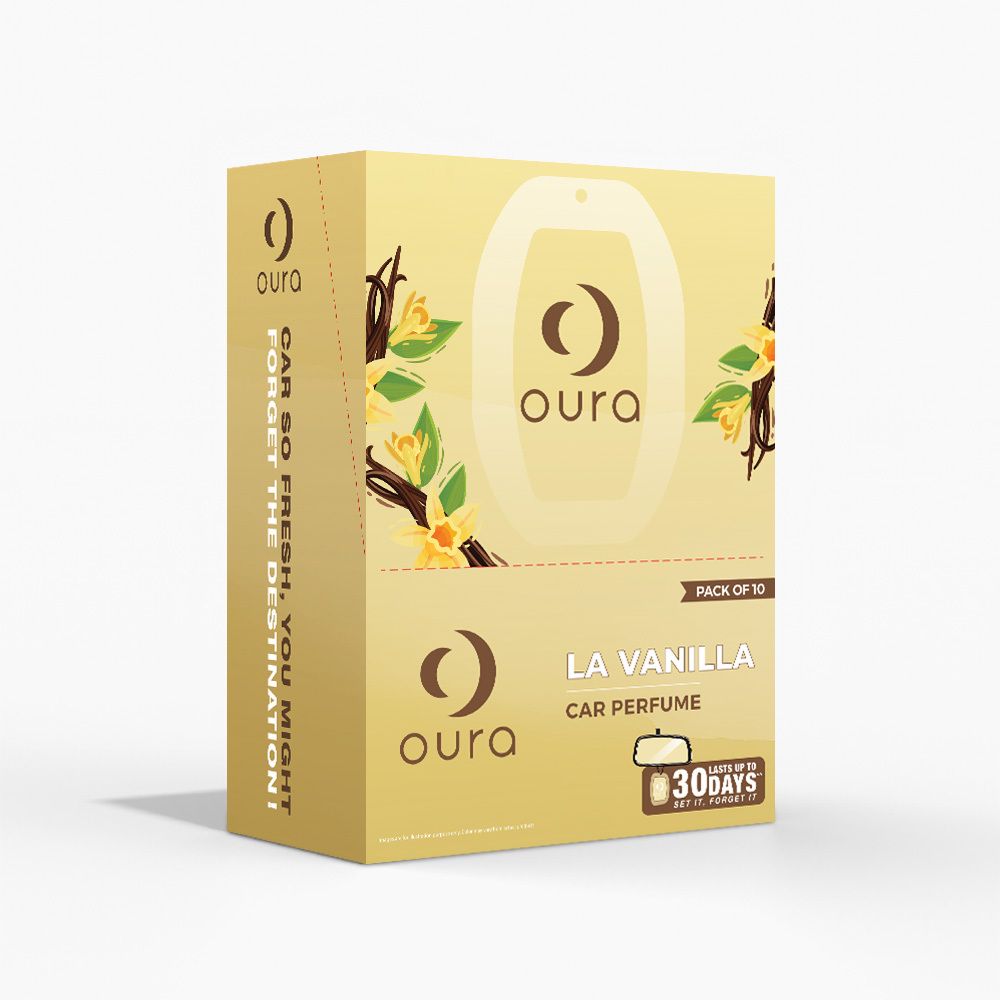 oura La Vanilla Car Perfume | Car Air Freshener| Car Accessories (7.5 g X 10) Air Purifier-picture-12