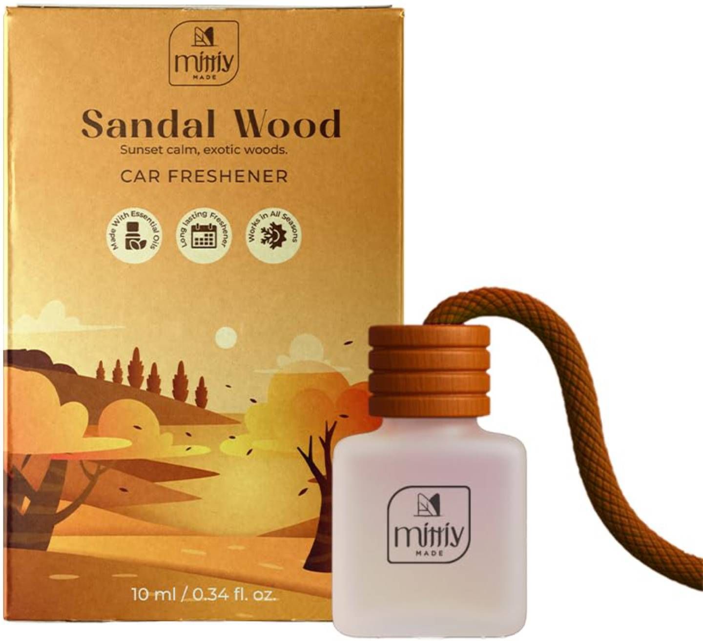 mittiy made Sandalwood Car Air Freshener Car Perfume Hanging Wooden Lid Car Diffuser Essential Oil Car Freshener Air Purifier-picture-20