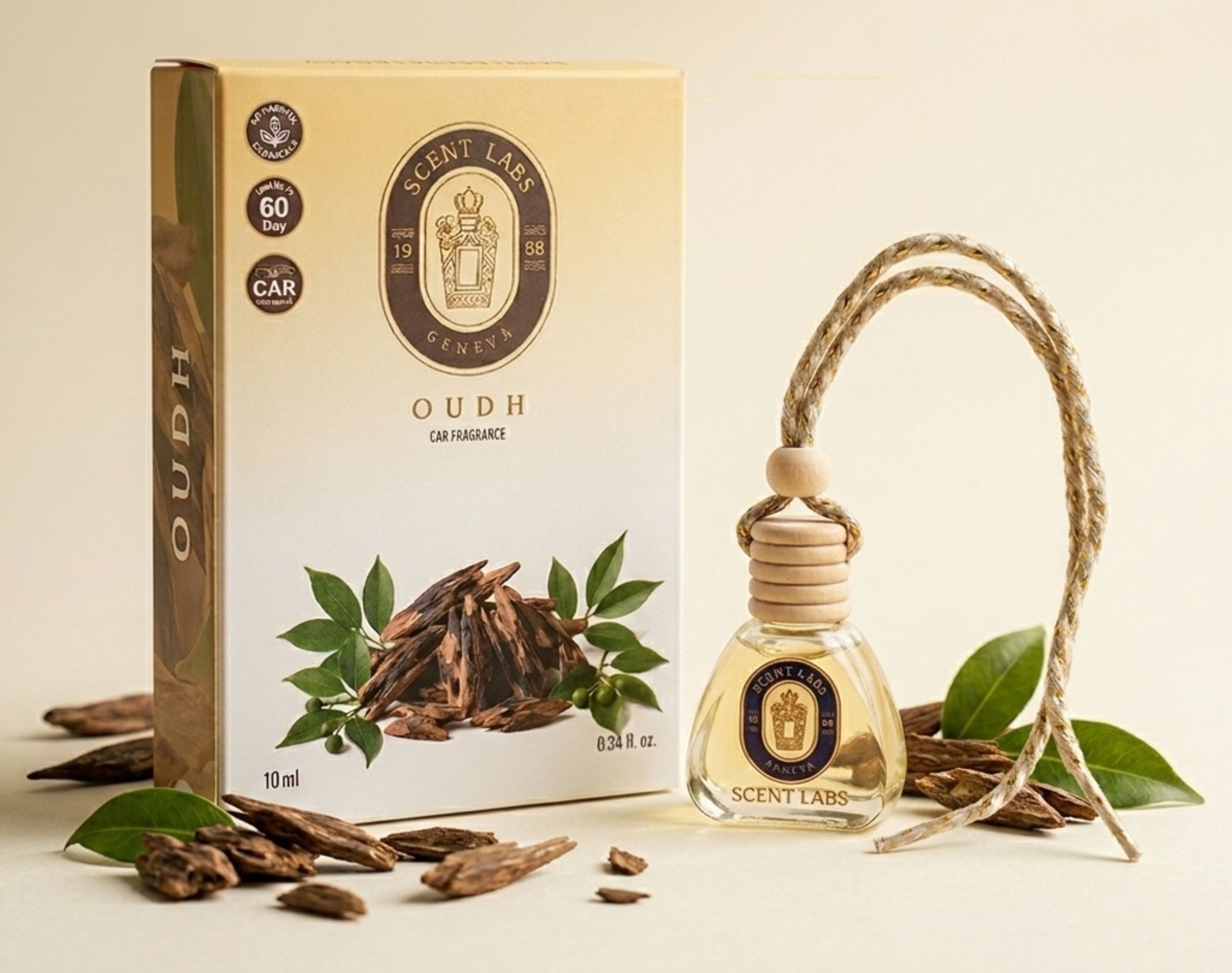 scent labs CF-OUDH-010 Oudh Wooden Cap Car Perfume Air Purifier-picture-34