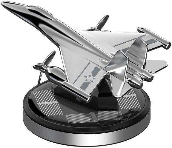 clothes of skin Solar Powered Car Perfume Fighter Jet Design, Auto Rotation For Car Dashboard Diffuser-picture-28