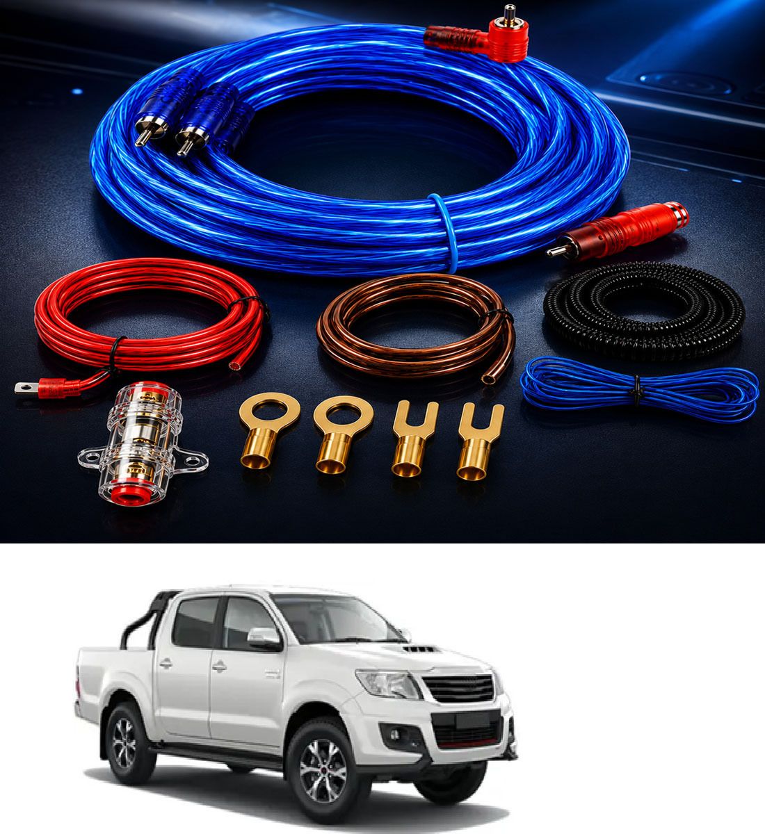 Universal Extra Wiring Installation Amplifire Kit For car 128 Two Class B Car Amplifier-image-42