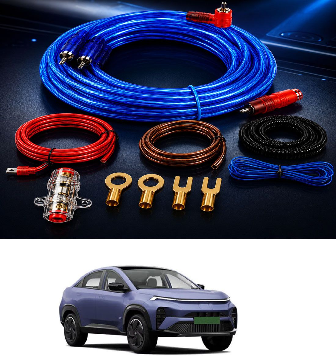 rrss Universal Extra Wiring Installation Amplifire Kit For car 74 Two Class B Car Amplifier-picture-23