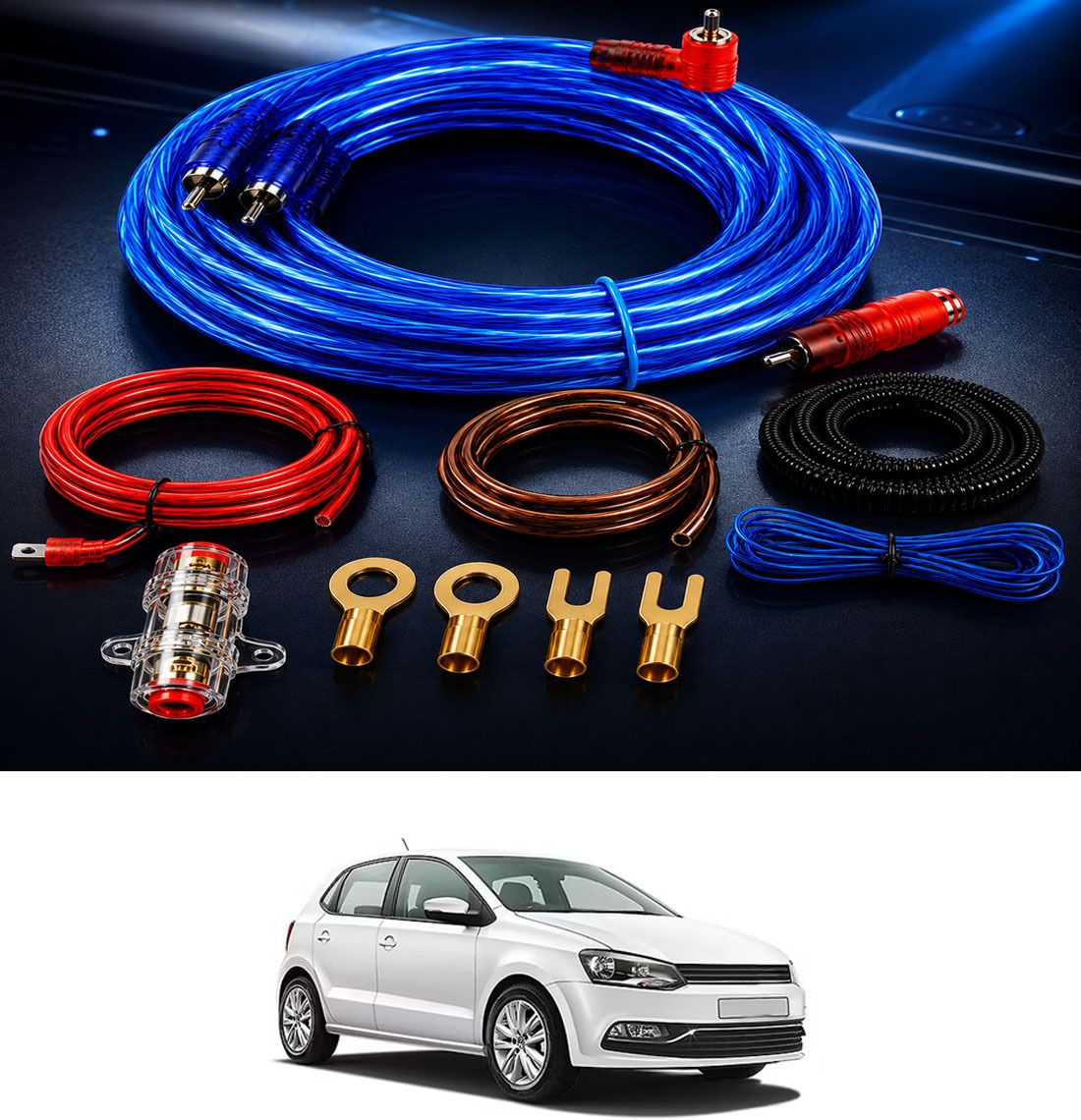 Universal Extra Wiring Installation Amplifire Kit For car 198 Two Class B Car Amplifier-image-1