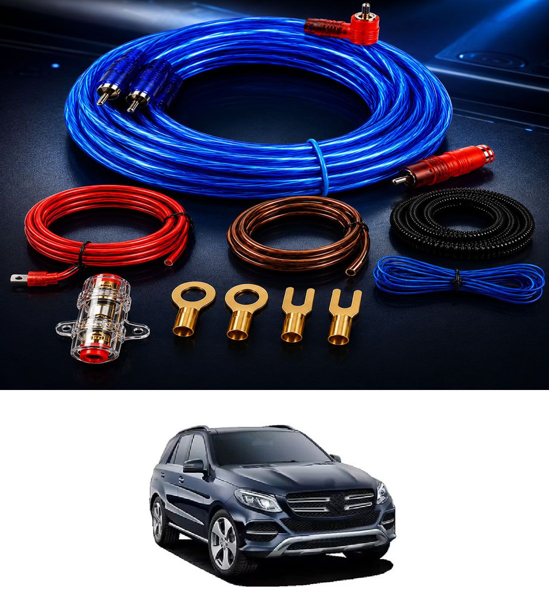 rrss Universal Extra Wiring Installation Amplifire Kit For car 113 Two Class B Car Amplifier-picture-20