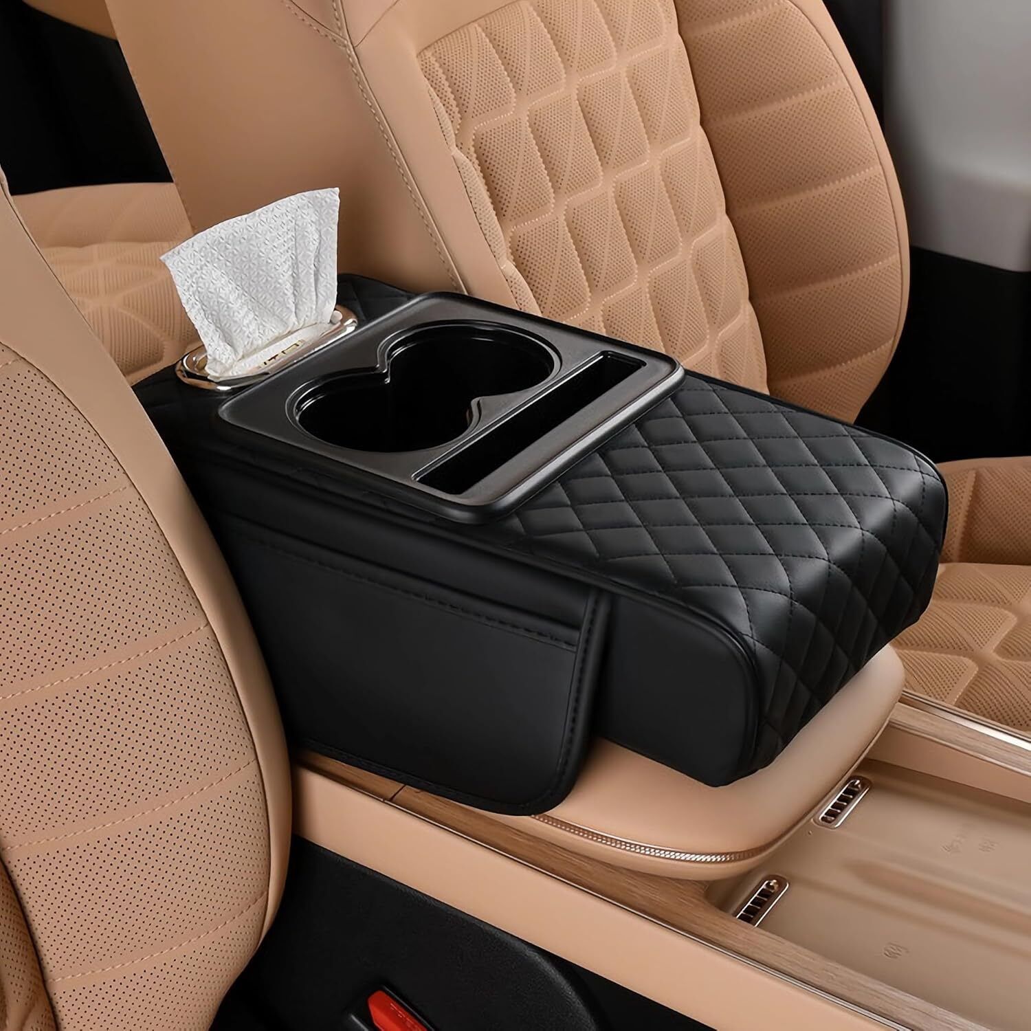 universal car armrest cushion with organizer Car Armrest Pad Cushion-image-45