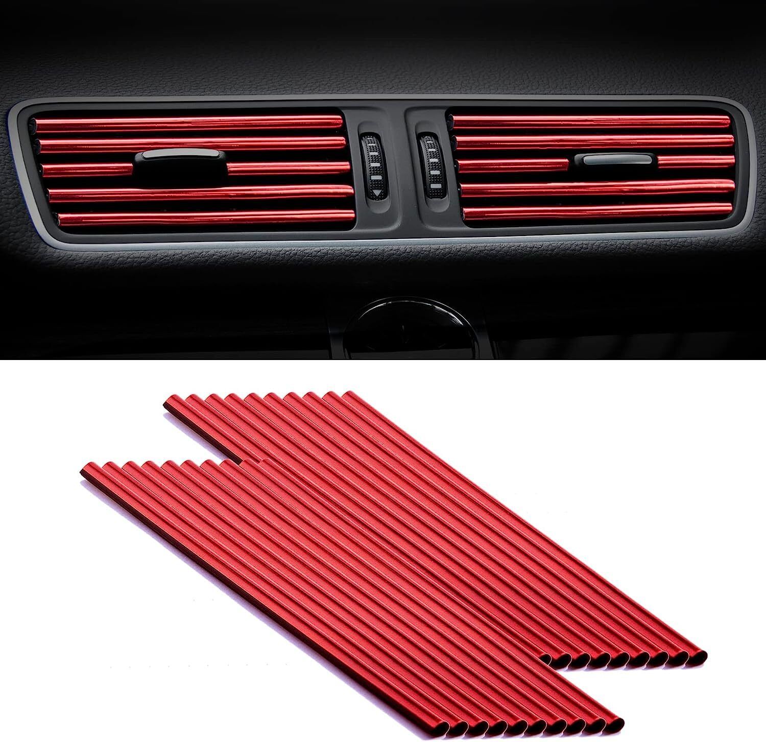 10 pcs Car Air Conditioner Decoration Strip Car Beading Roll For Window Sill