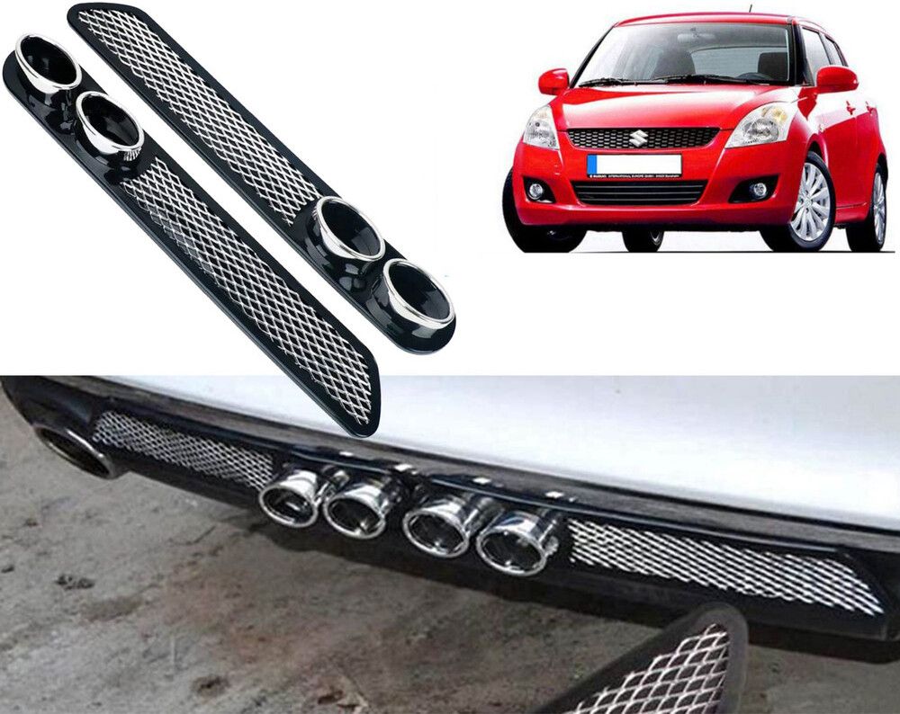 Car Rear Dual Tip Bumper Lip Diffuser For_ Swift Type -2 Car Beading Roll For Bumper-image-12