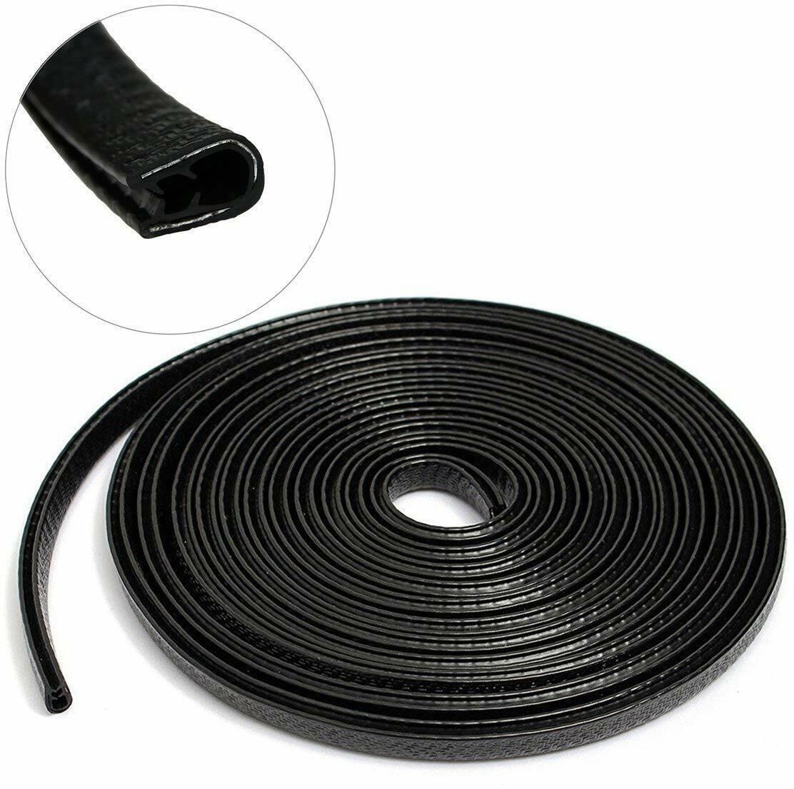 U Shape Edge Trim Rubber Strip Seal Protector Car DoorGuard Cars (16ft/5 mBlack) Car Beading Roll For Bumper, Door, Trunk, Window Sill-image-43