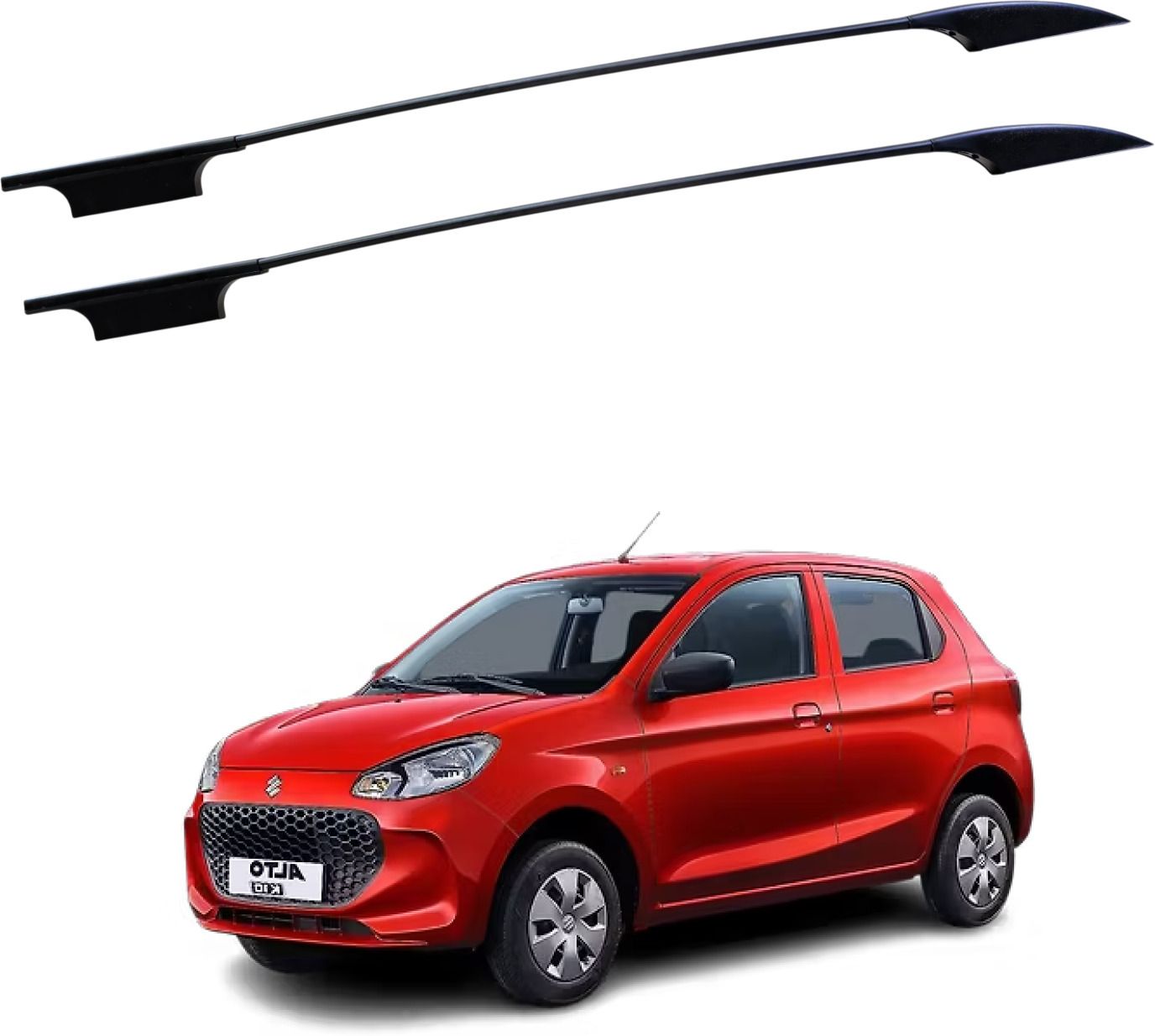 Rocket Style Universal Roof Rails for Maruti Alto K10 Black Roof Rail Bar Car Beading Roll For Hood-image-48