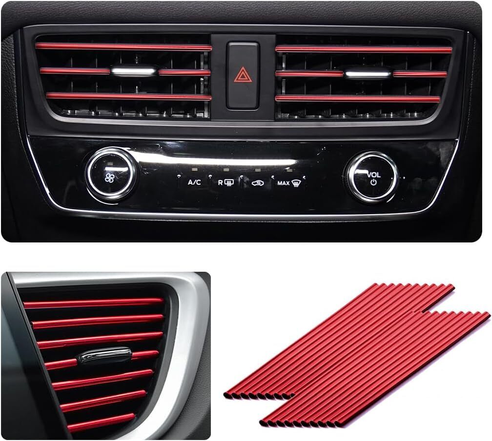 20 PCS Car Air Conditioner Decoration Strip Car Beading Roll For Window-image-44