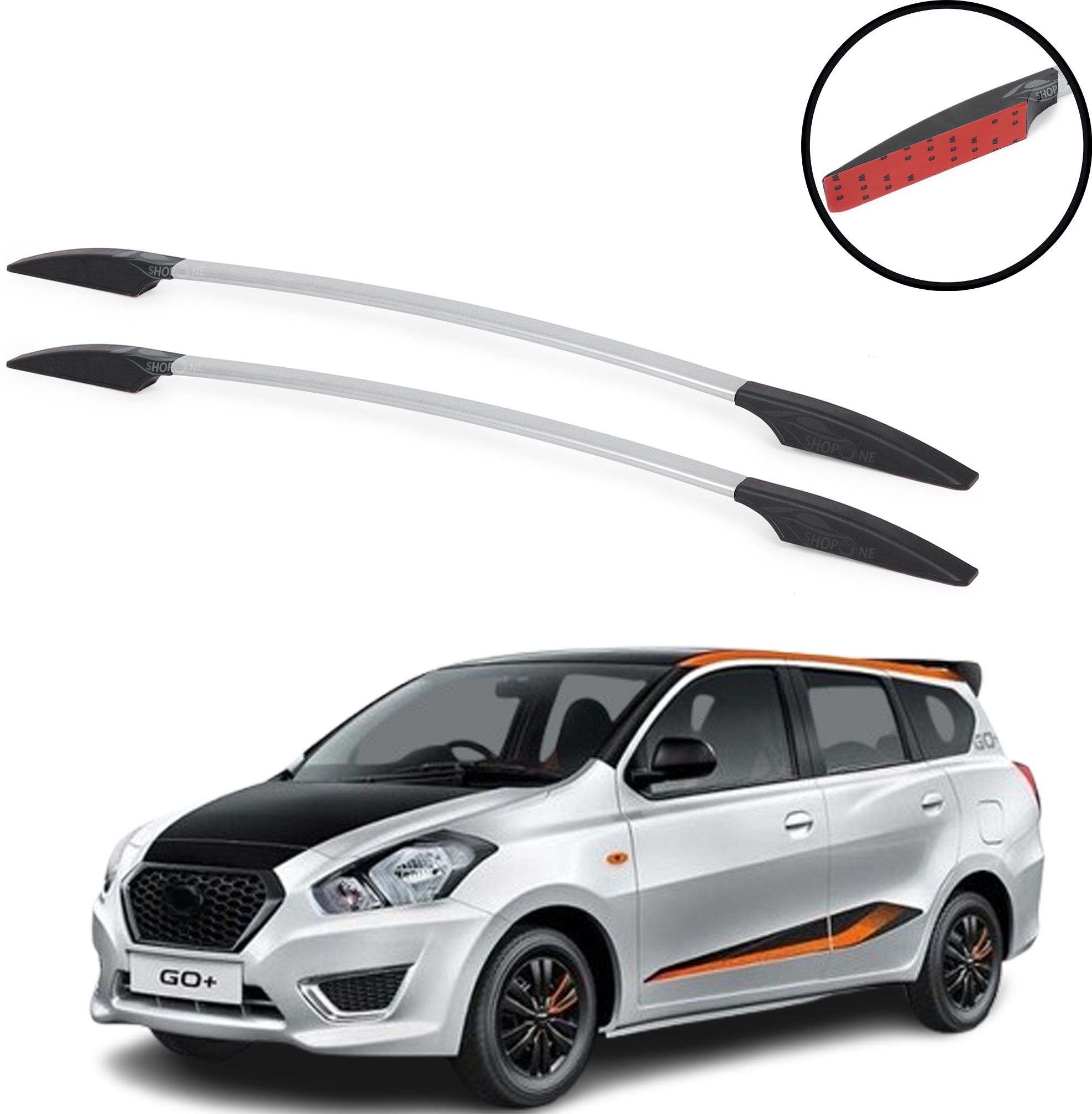 Silver Mini Universal Roof Rail Stylish & Durable For Datsun Go Plus Car Beading Roll For Hood-image-36