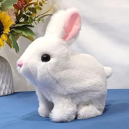enorejia Cute Hopping Bunny Walking Toy with Sound Soft Plush Rabbit Toy for Kids Car Body Filler Putty-picture-37
