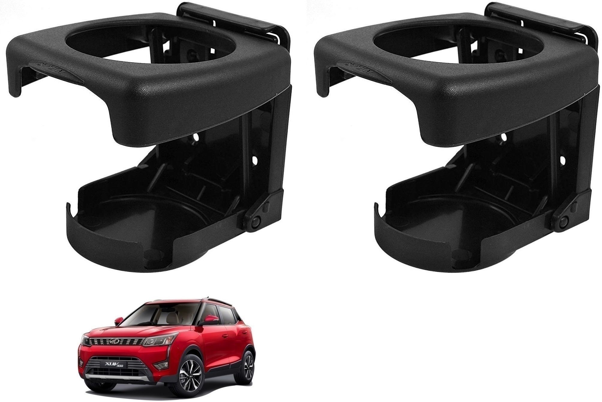 Car Foldable Black Drink Holder Cup Holder For MAHINDRA XUV 300 Car Bottle Holder