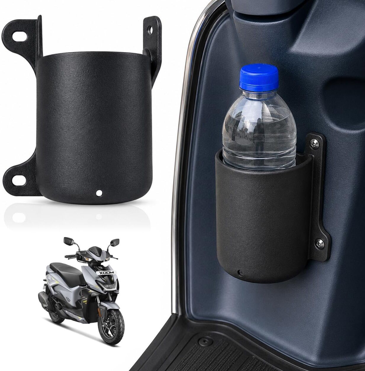 srphere Heavy-Duty Cup Holder for Water Bottles, Mobile Phone, Drink Holder for iQube Car Bottle Holder-picture-44