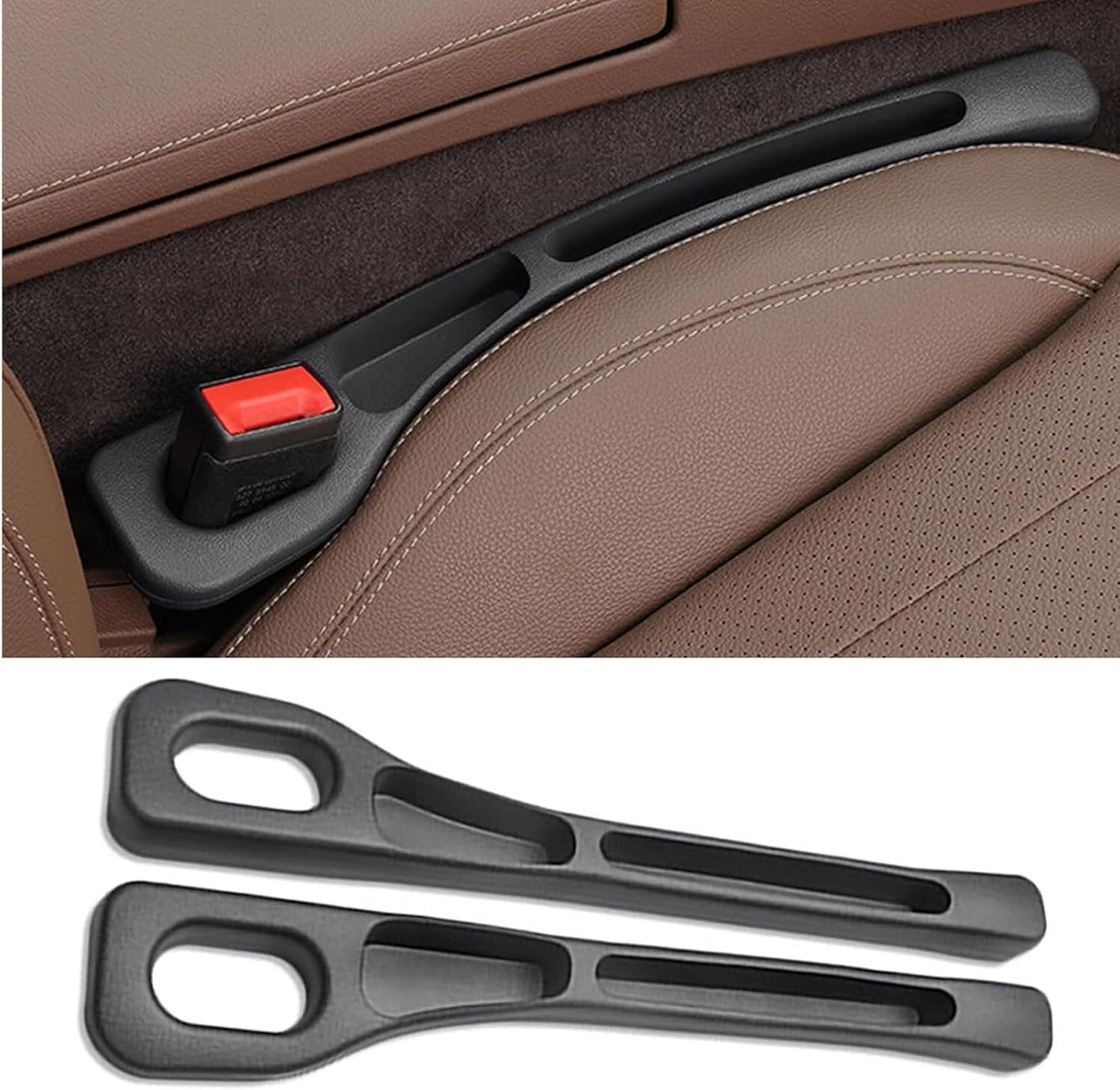 Car Seat Gap Filler Organizer with Phone Holder, Universal Fit for Cars, SUVs Car Bottle Holder-image-2