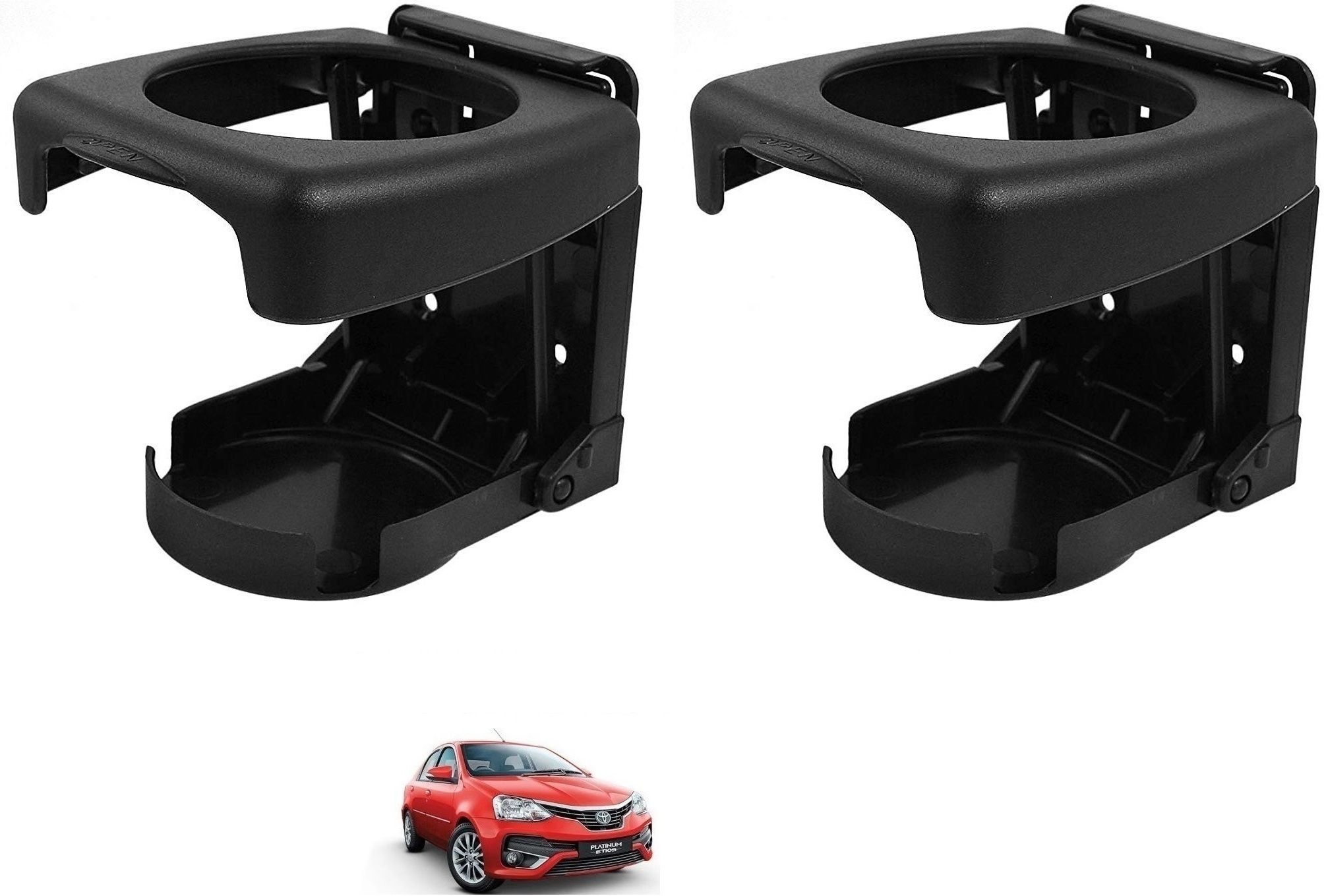 Car Foldable Black Drink Holder Cup Holder For TOYOTA ETIOS PLATINUM Car Bottle Holder