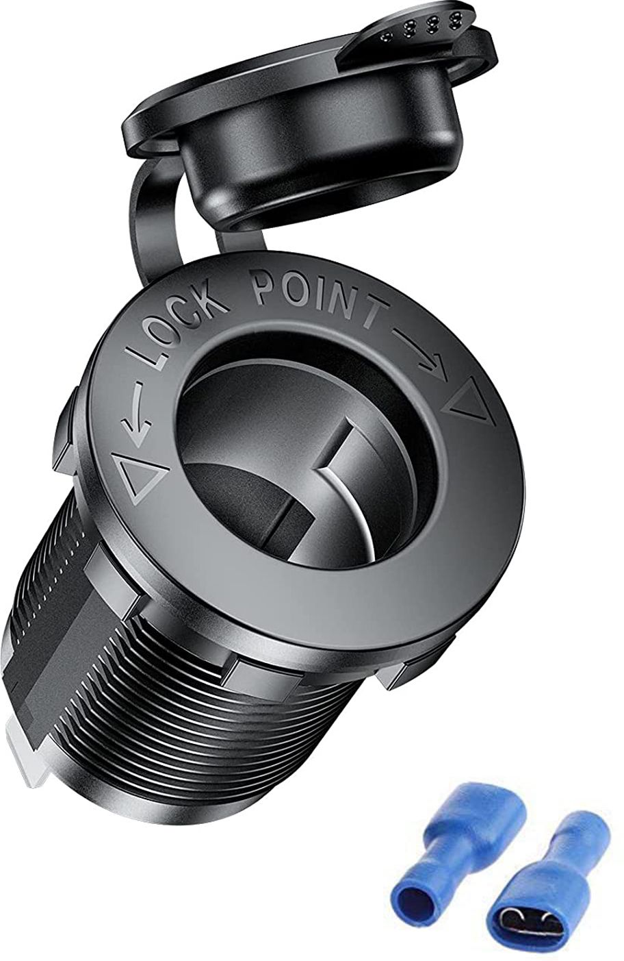 DC Connector Waterproof Cigarette Lighter Socket USB Charger Socket Adapter Car Power Outlet Socket Car Cigarette Lighter