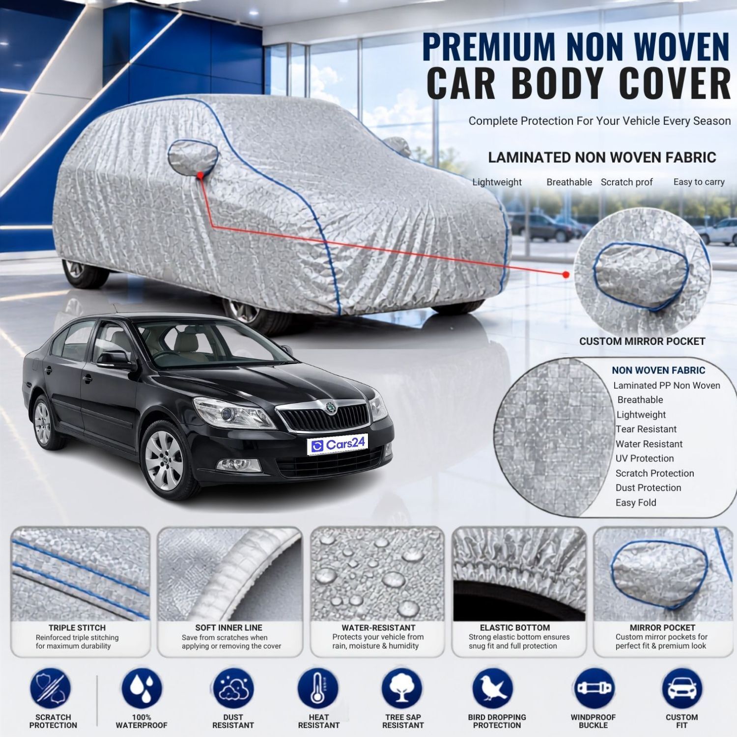 Skoda Laura,Laura Classic,Laura Ambiente,Laura Elegance,Laura L&K,Laura TDI,Laura TSI,Laura Automatic Body Cover-image-4