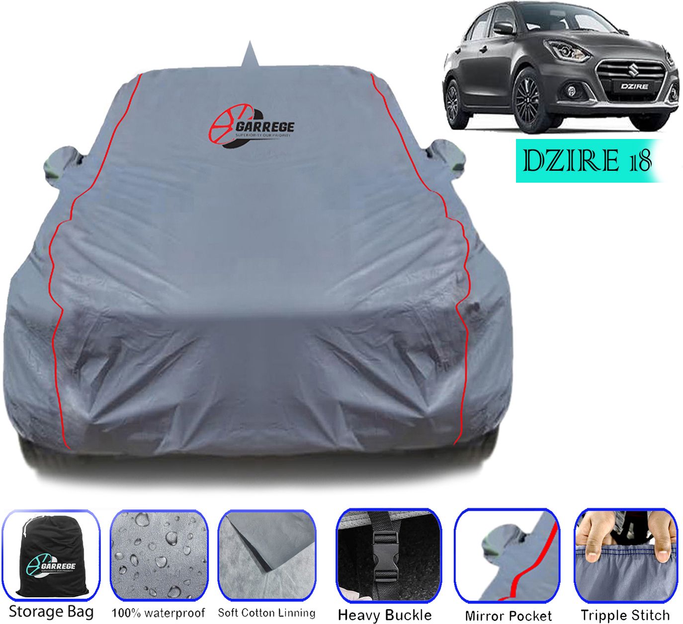 Maruti Dzire Body Cover-image-25